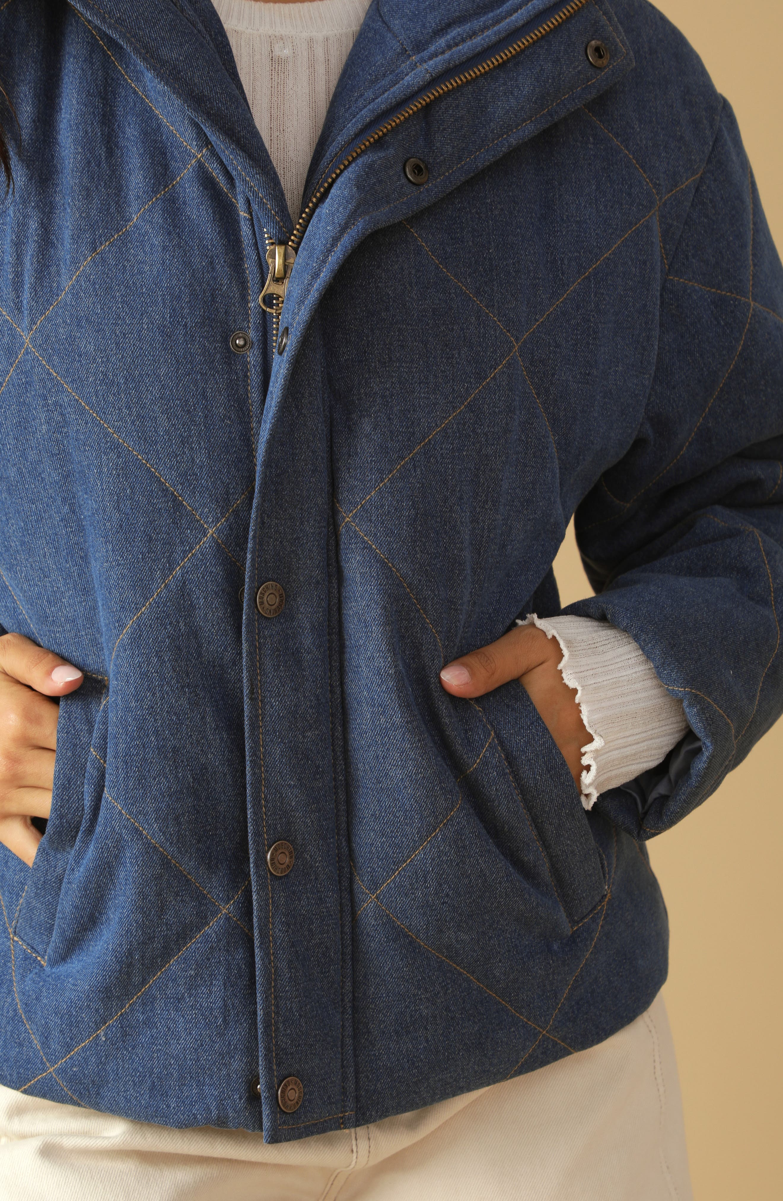 Quilted Denim Jacket - image 2