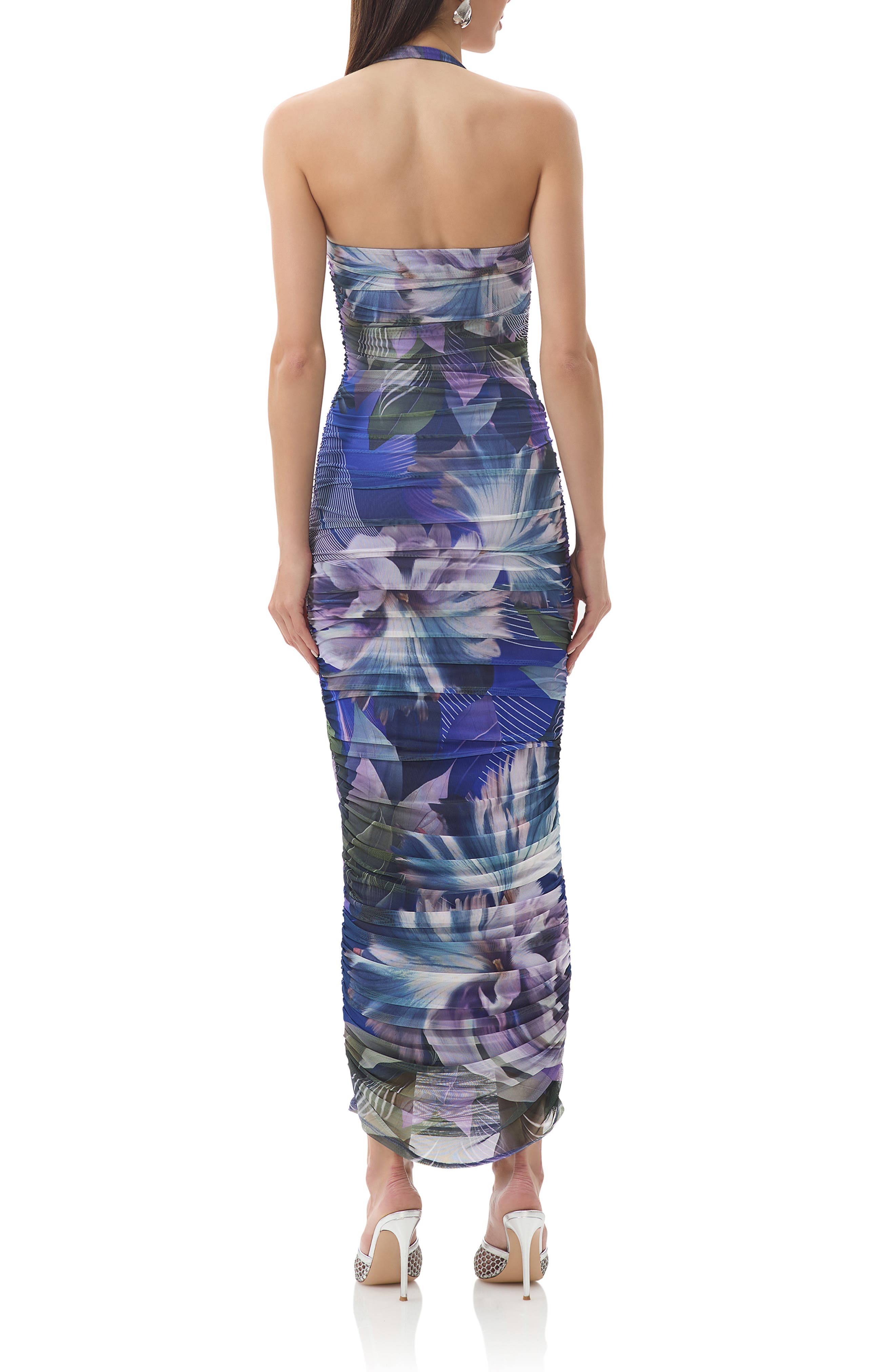 Indina Ruched Mesh Body-Con Maxi Dress - image 2