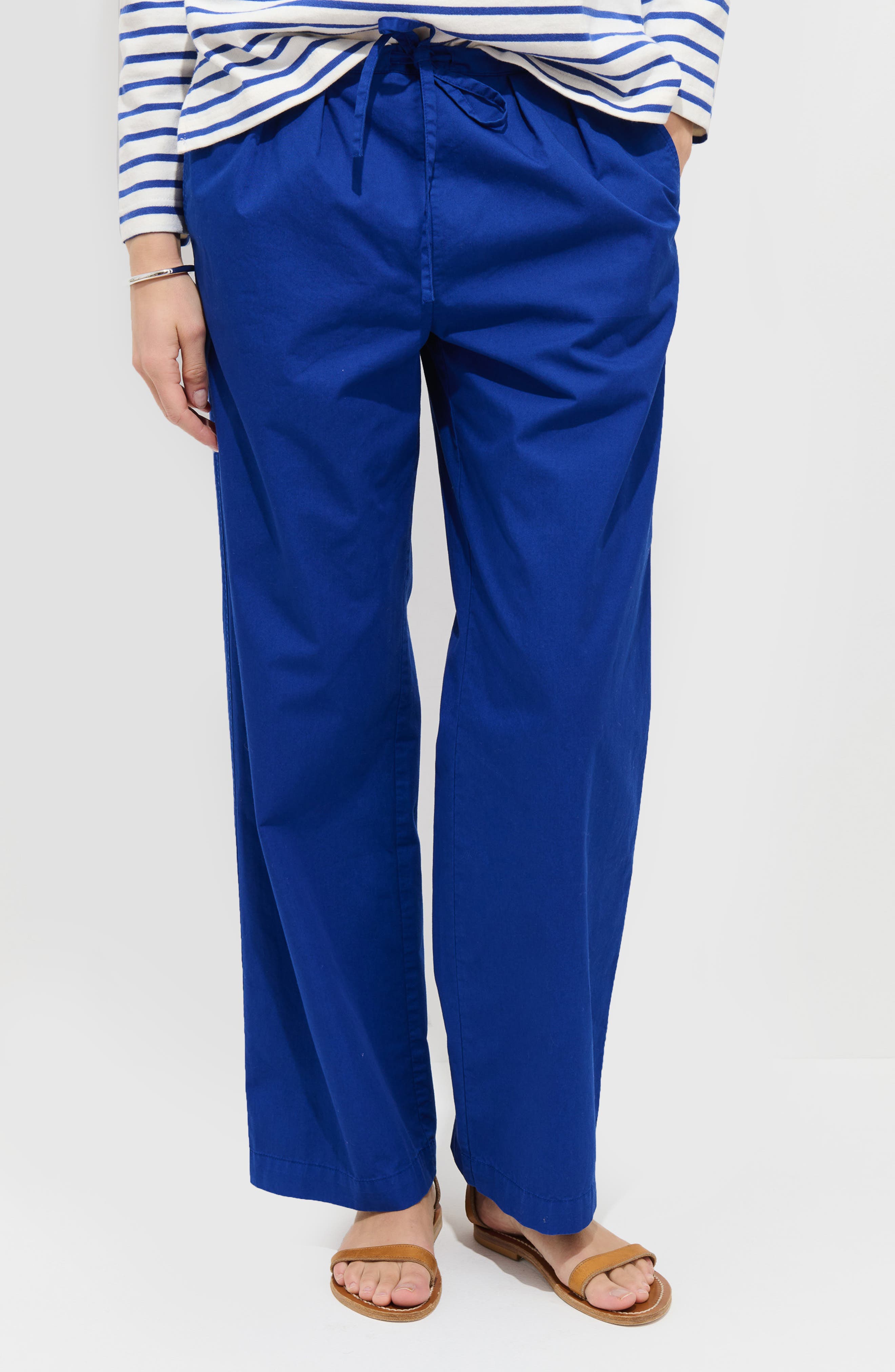 Hudson Pleated Wide Leg Cotton Twill Pants - image 1