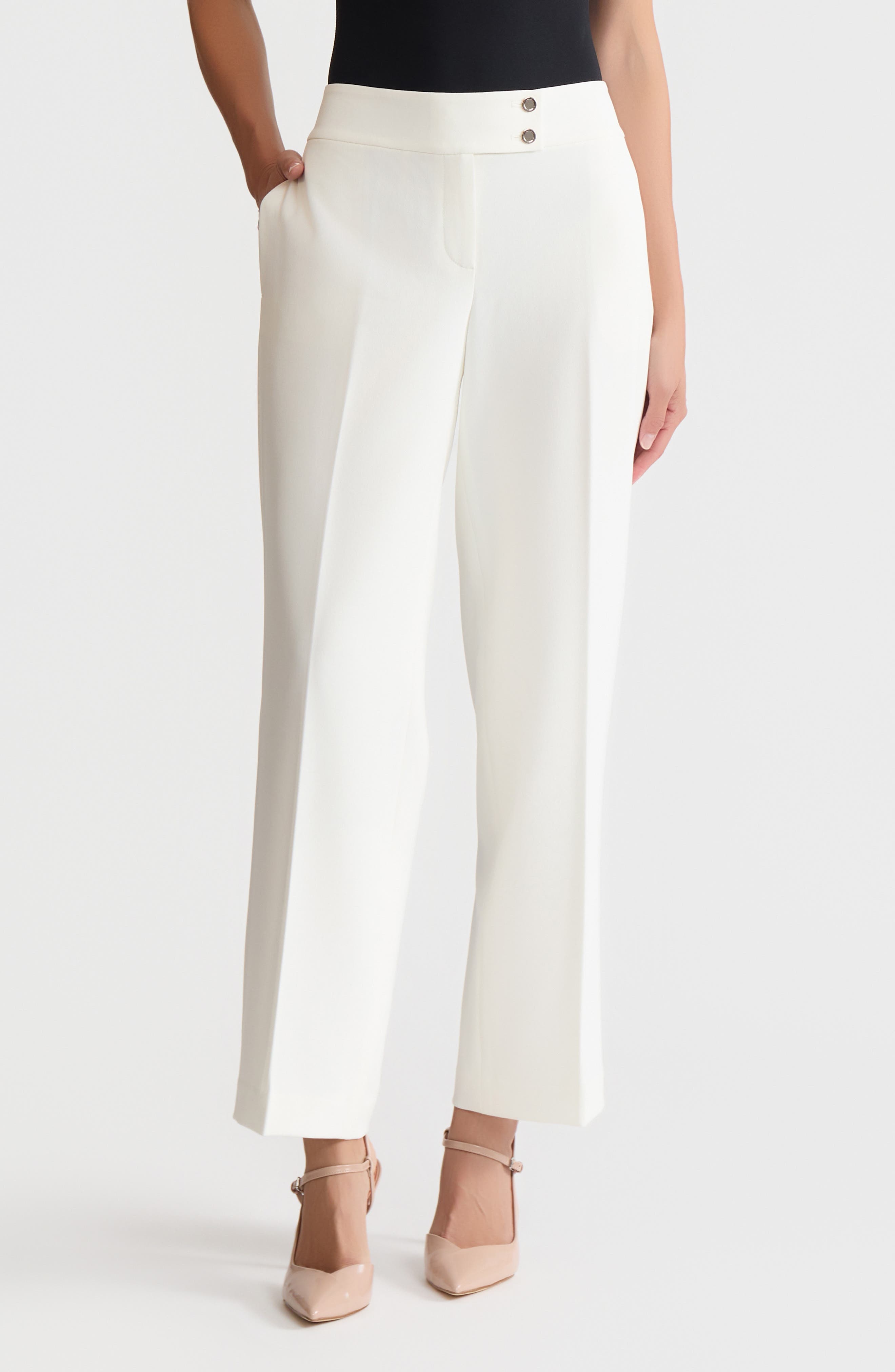 Flat Front Wide Leg Pants - image 1