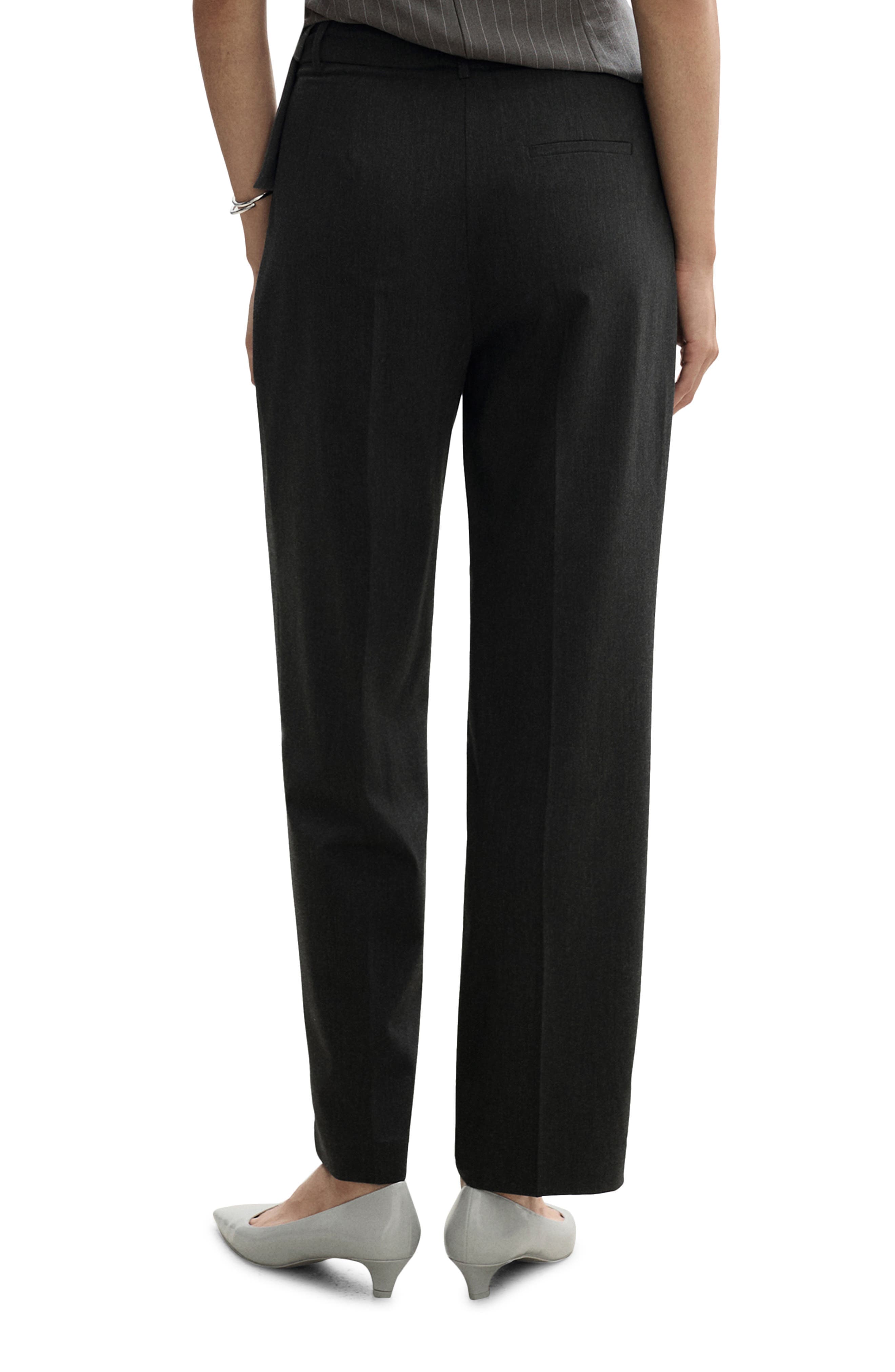 Pleated Straight Leg Ankle Pants - image 2
