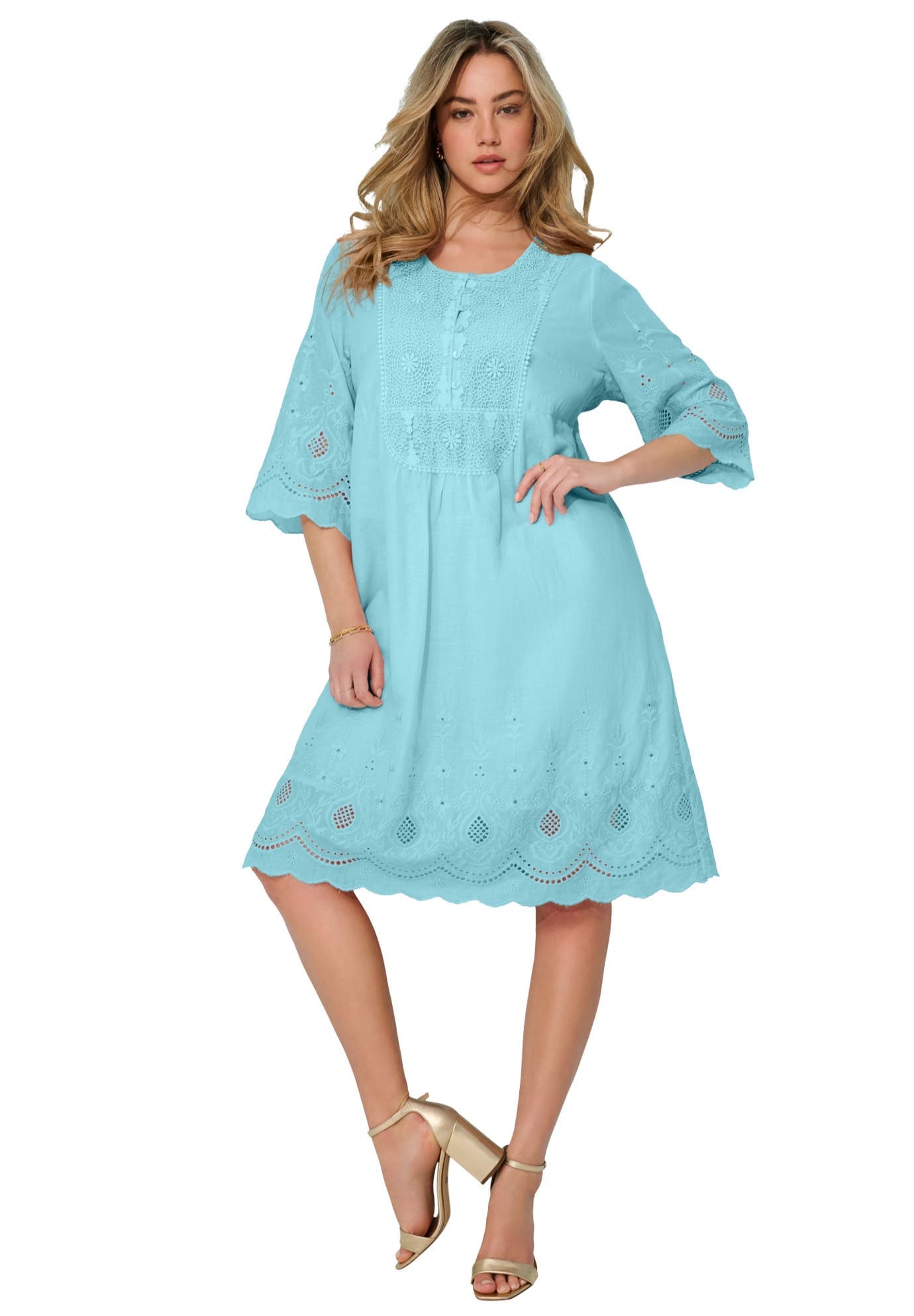 Cotton Lace Dress - image 3