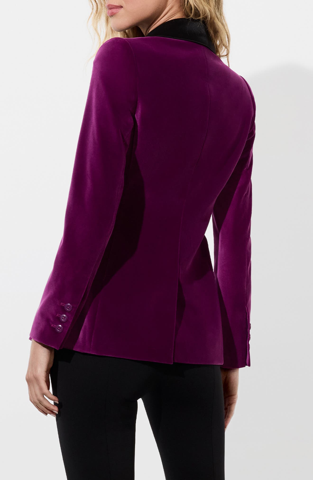 Macey Fitted Velvet Blazer - image 2