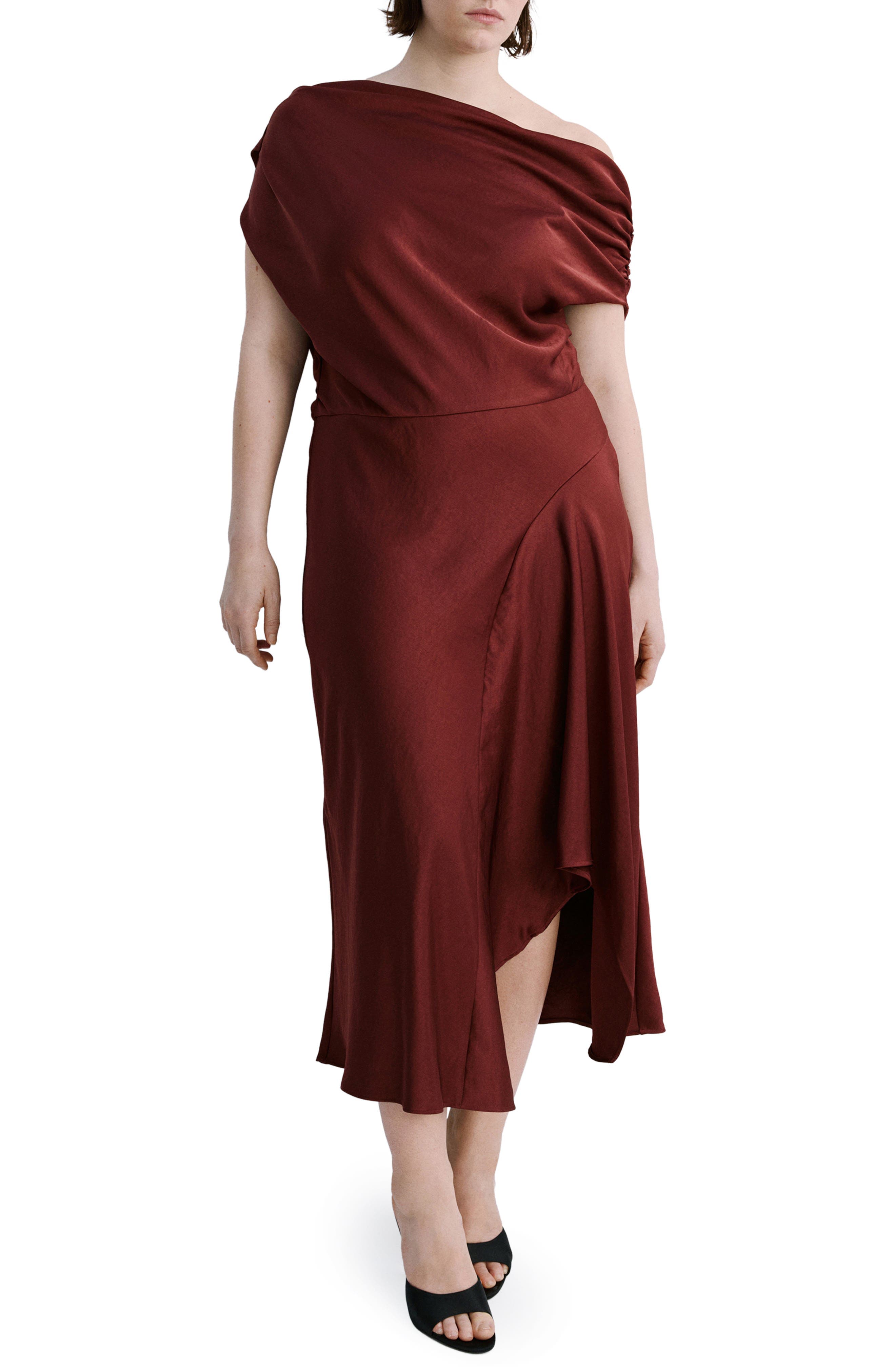One-Shoulder High-Low Cocktail Dress - image 1