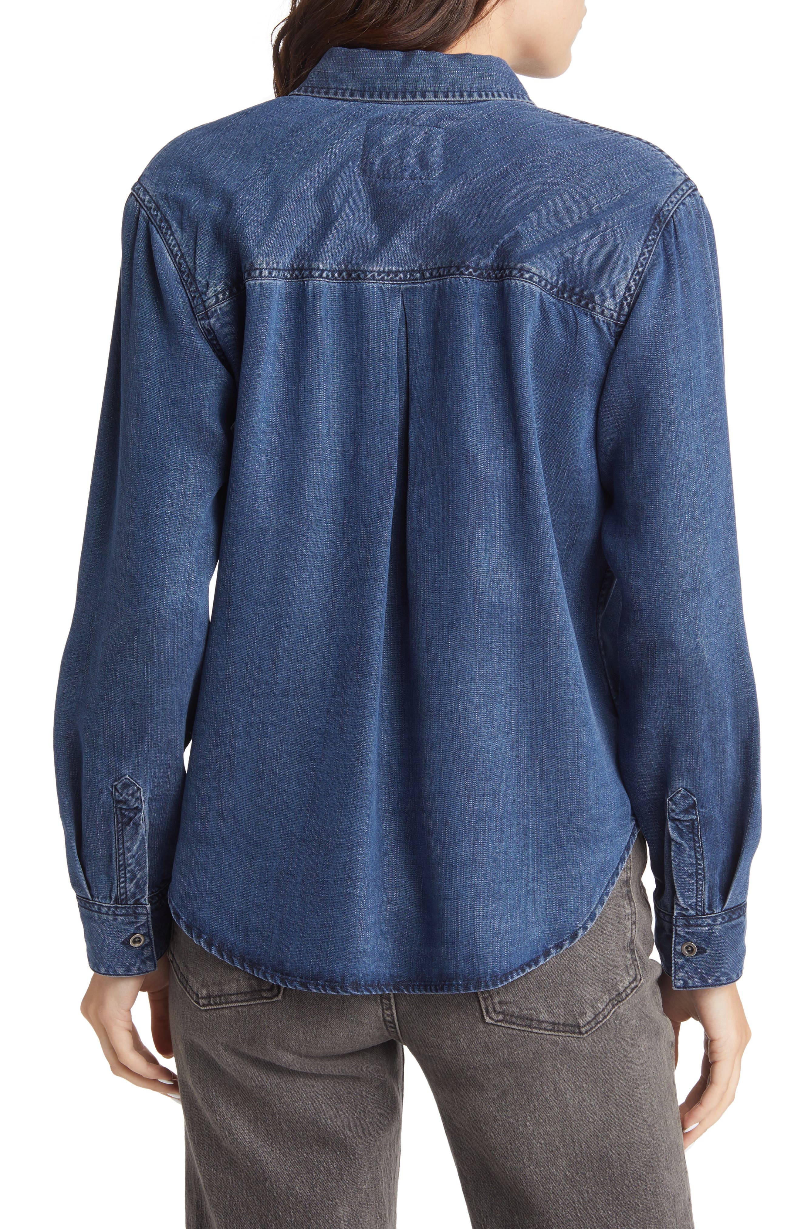 Ingrid Denim Button-Up Shirt - image 2