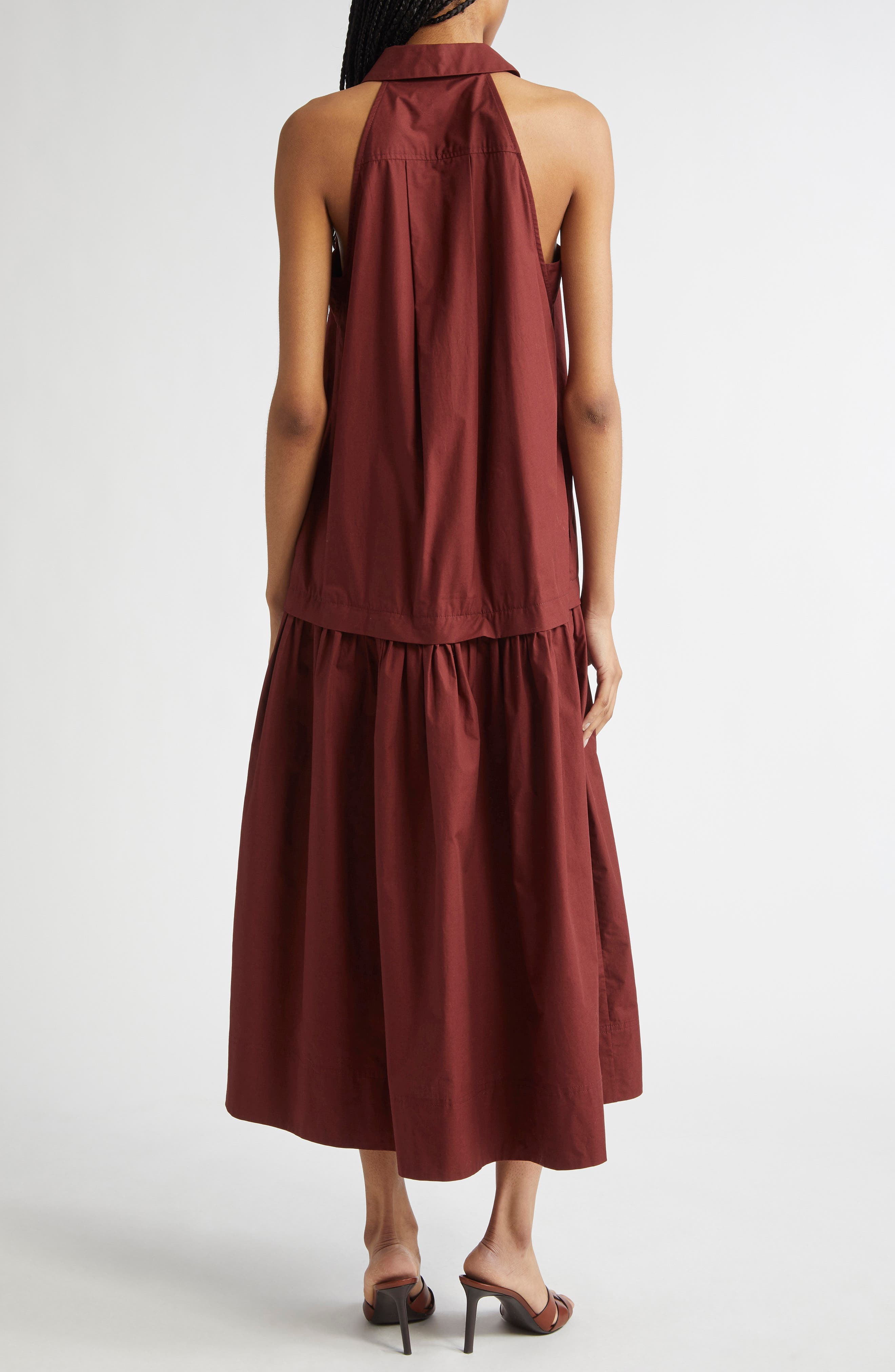 Vera Sleeveless Poplin Maxi Shirtdress - image 2