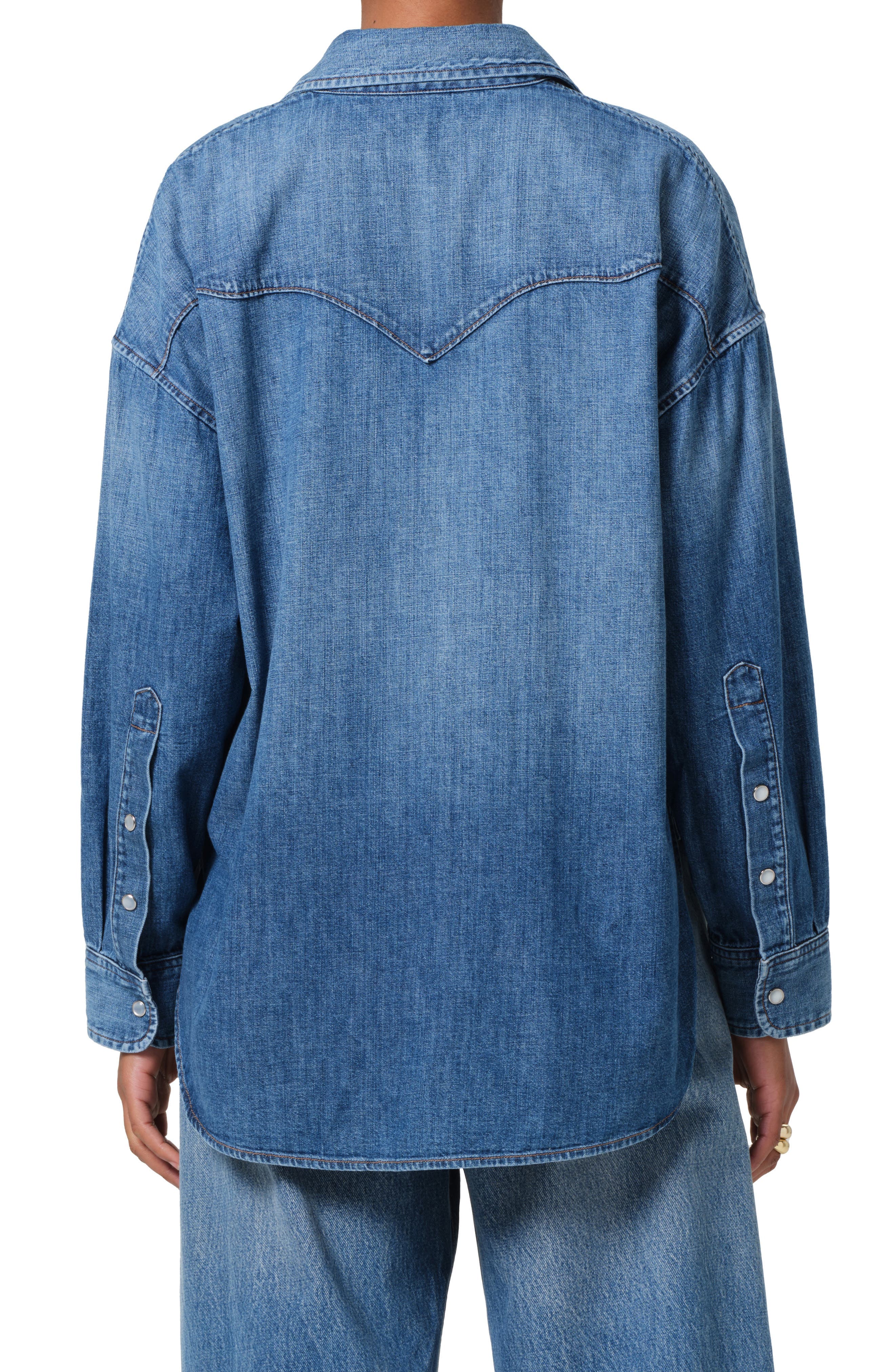 Kayla Western Denim Snap-Up Shirt - image 2