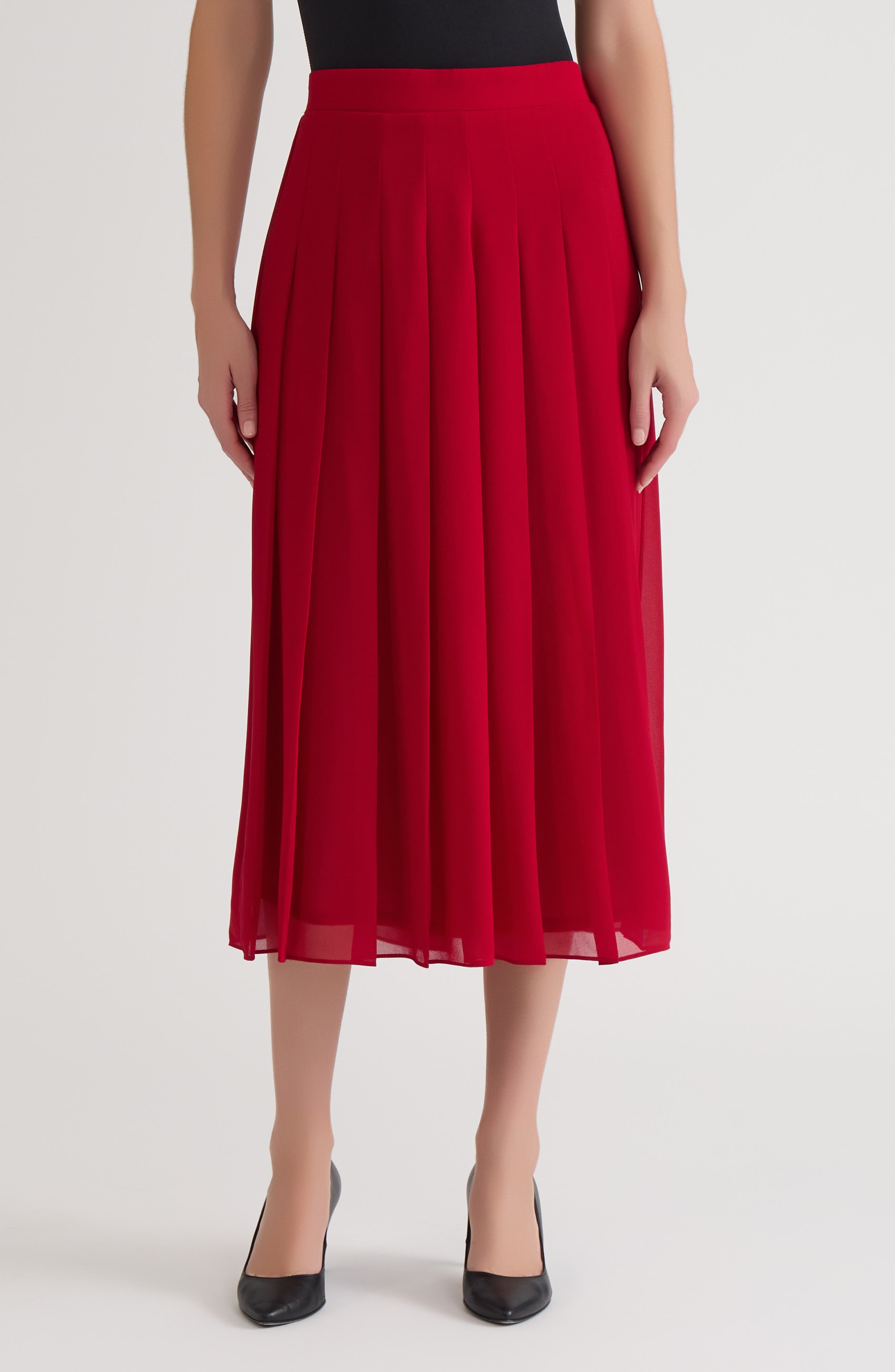 Pleated Midi Skirt - image 1