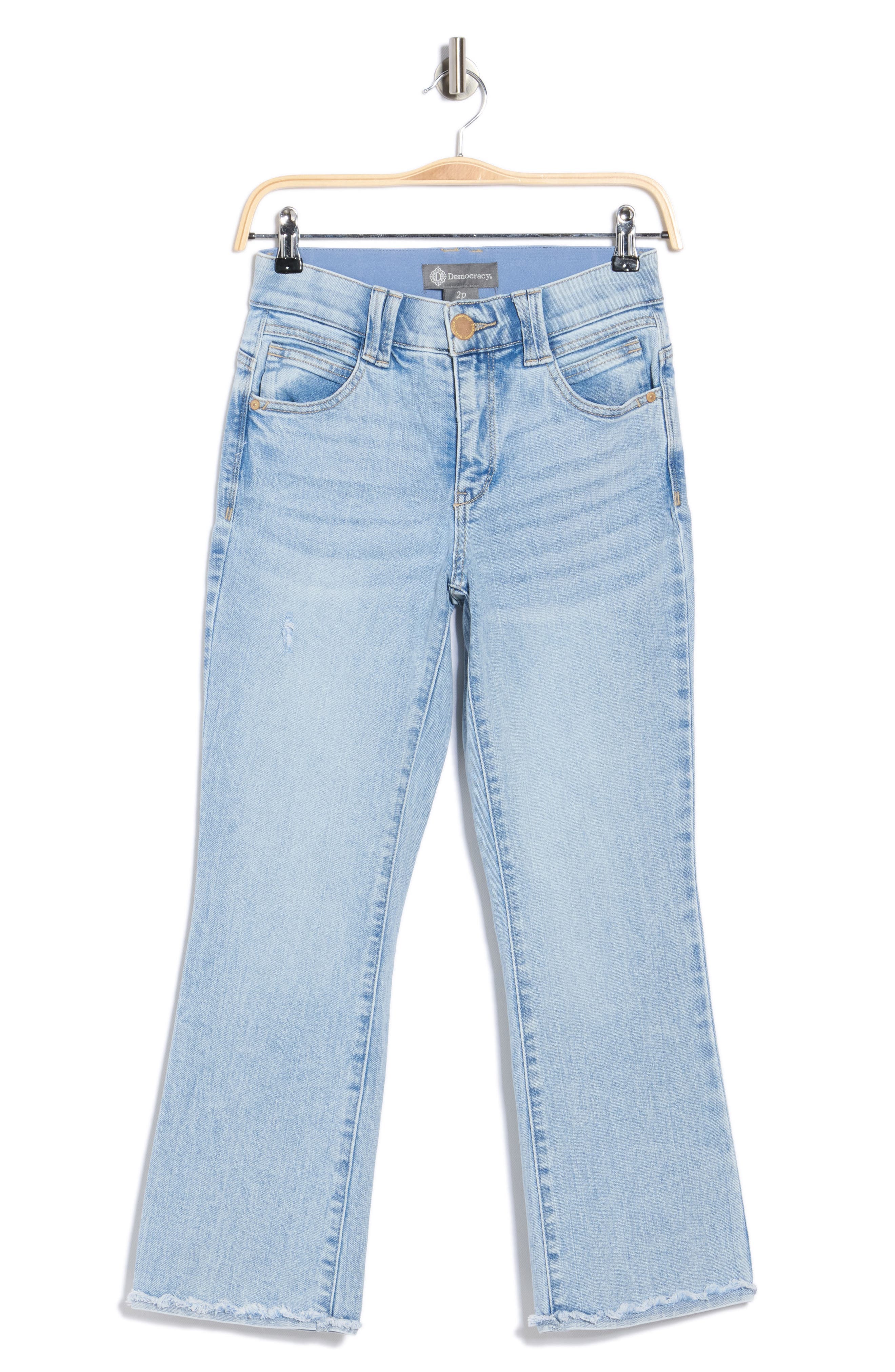 Scallop Hem Crop Flare Jeans - image 1