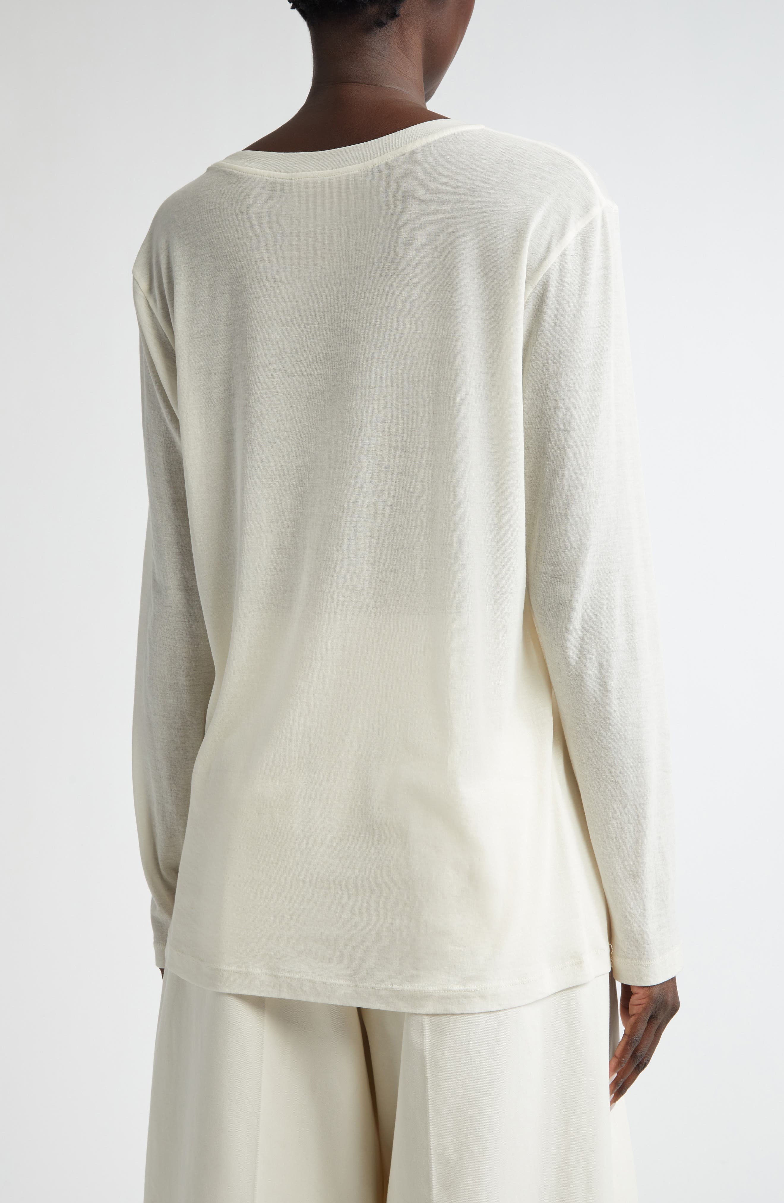 Ezio Long Sleeve Cotton T-Shirt - image 2
