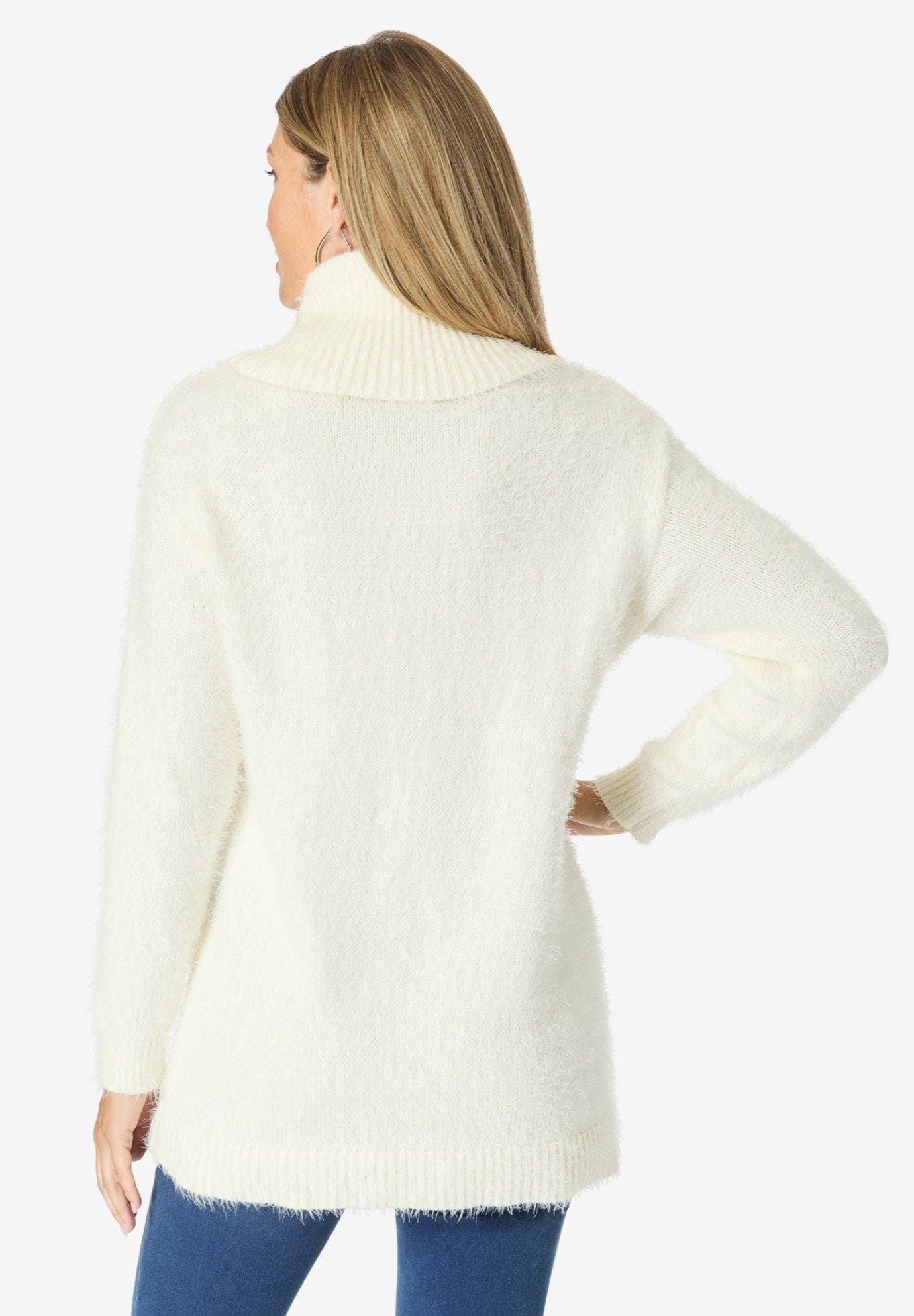 Eyelash Cowl Neck Sweater - image 2