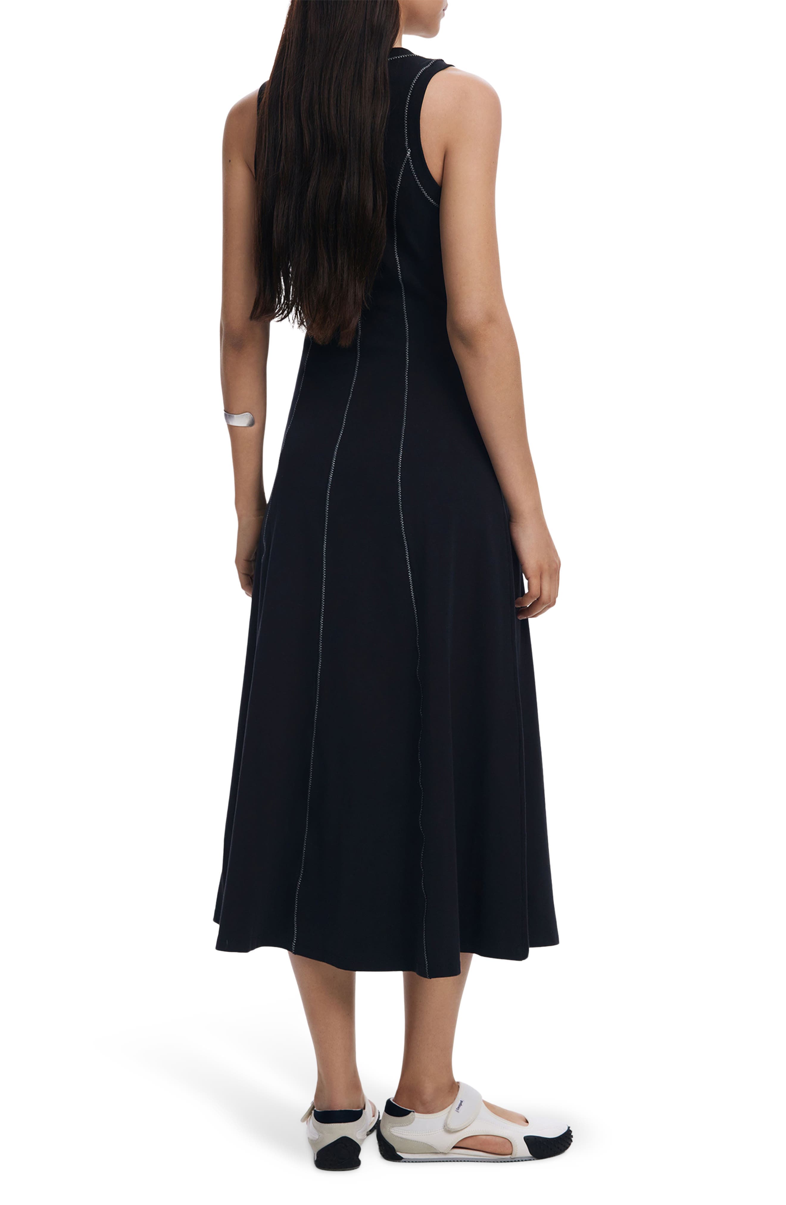 Sleeveless A-Line Midi Dress - image 2