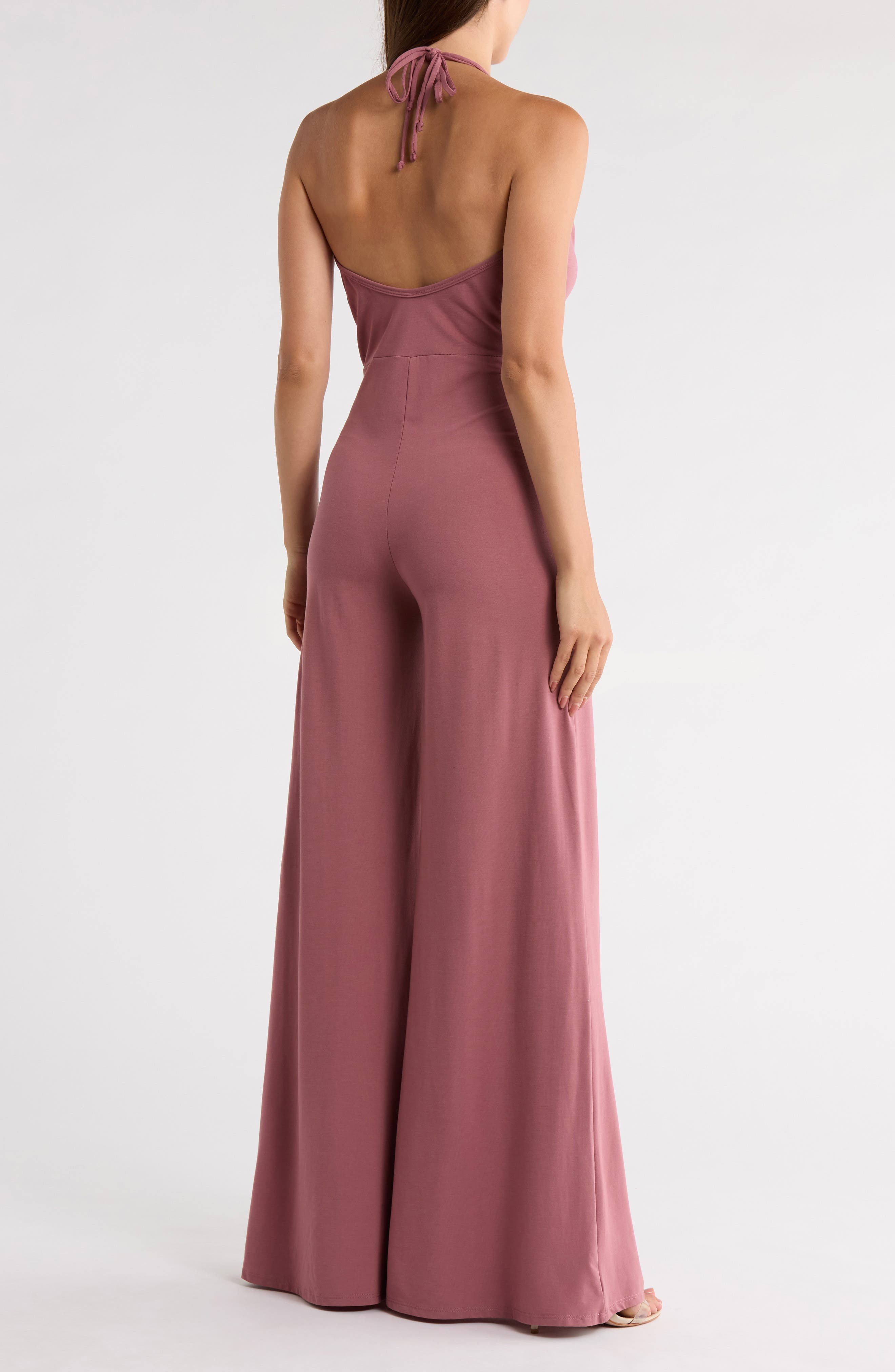 Strappy Plunge Halter Jumpsuit - image 2