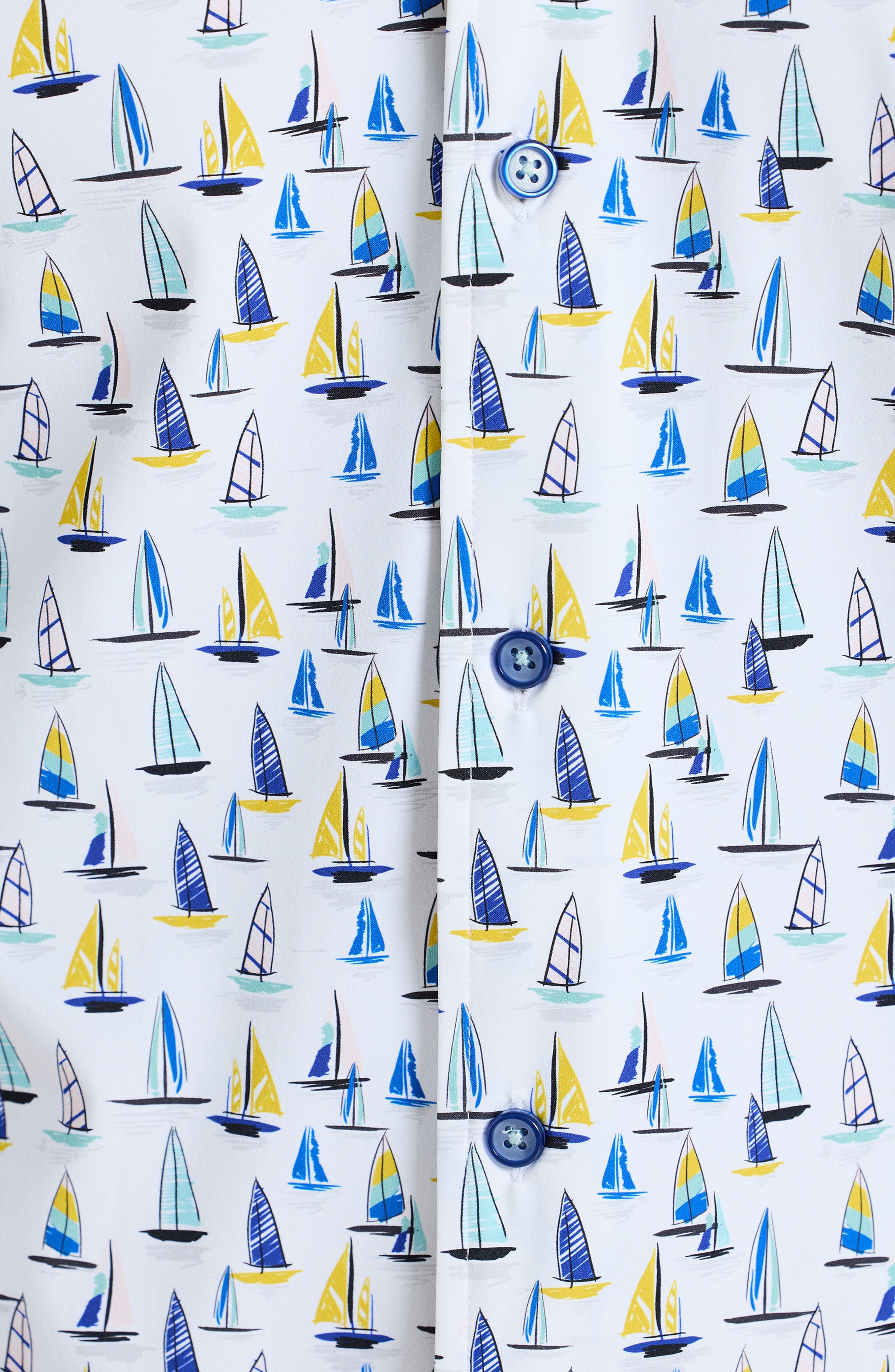 Transpacific Knit Short Sleeve Button-Up Shirt - image 2