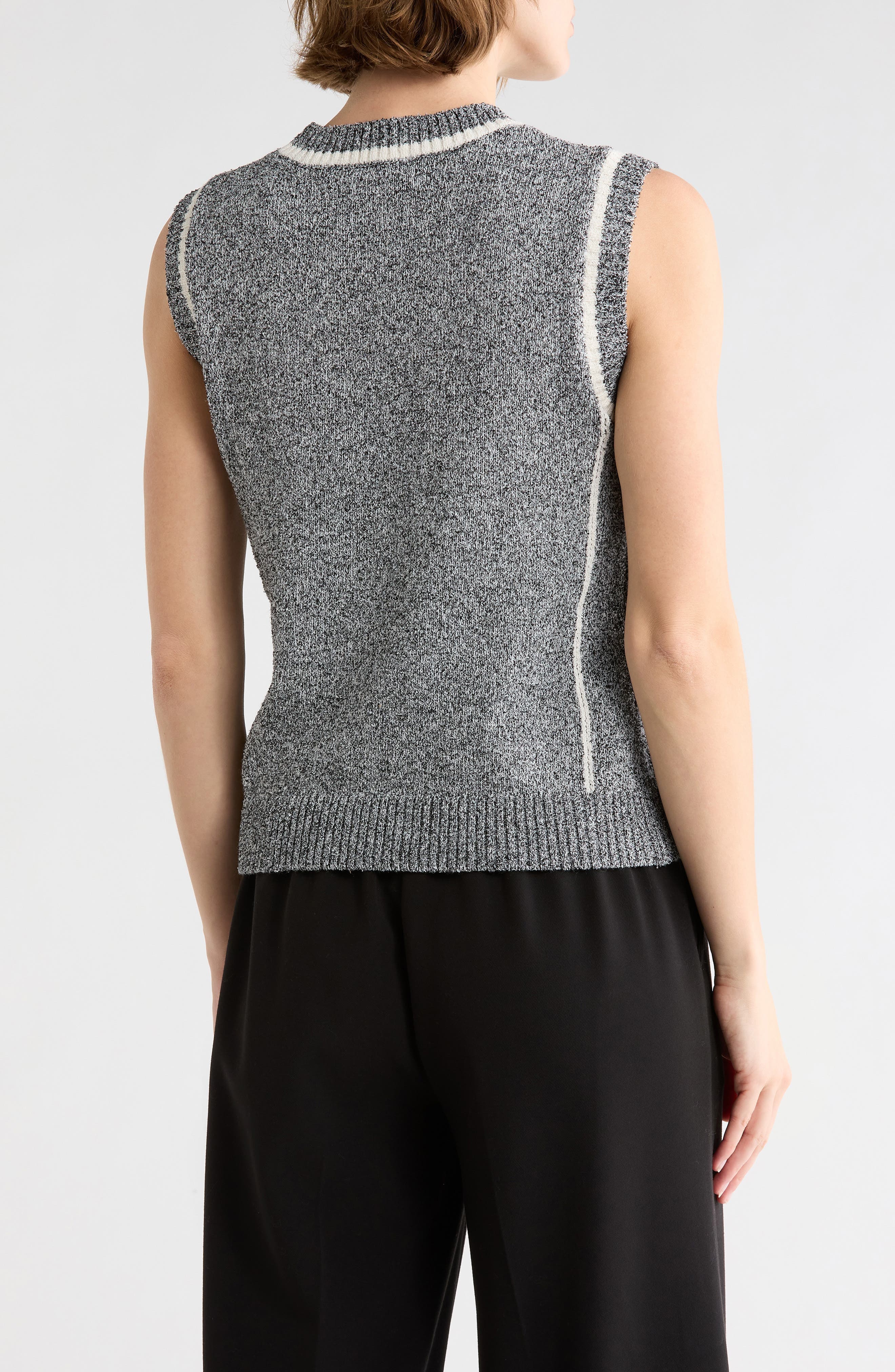 Tipped Sleeveless Sweater - image 2