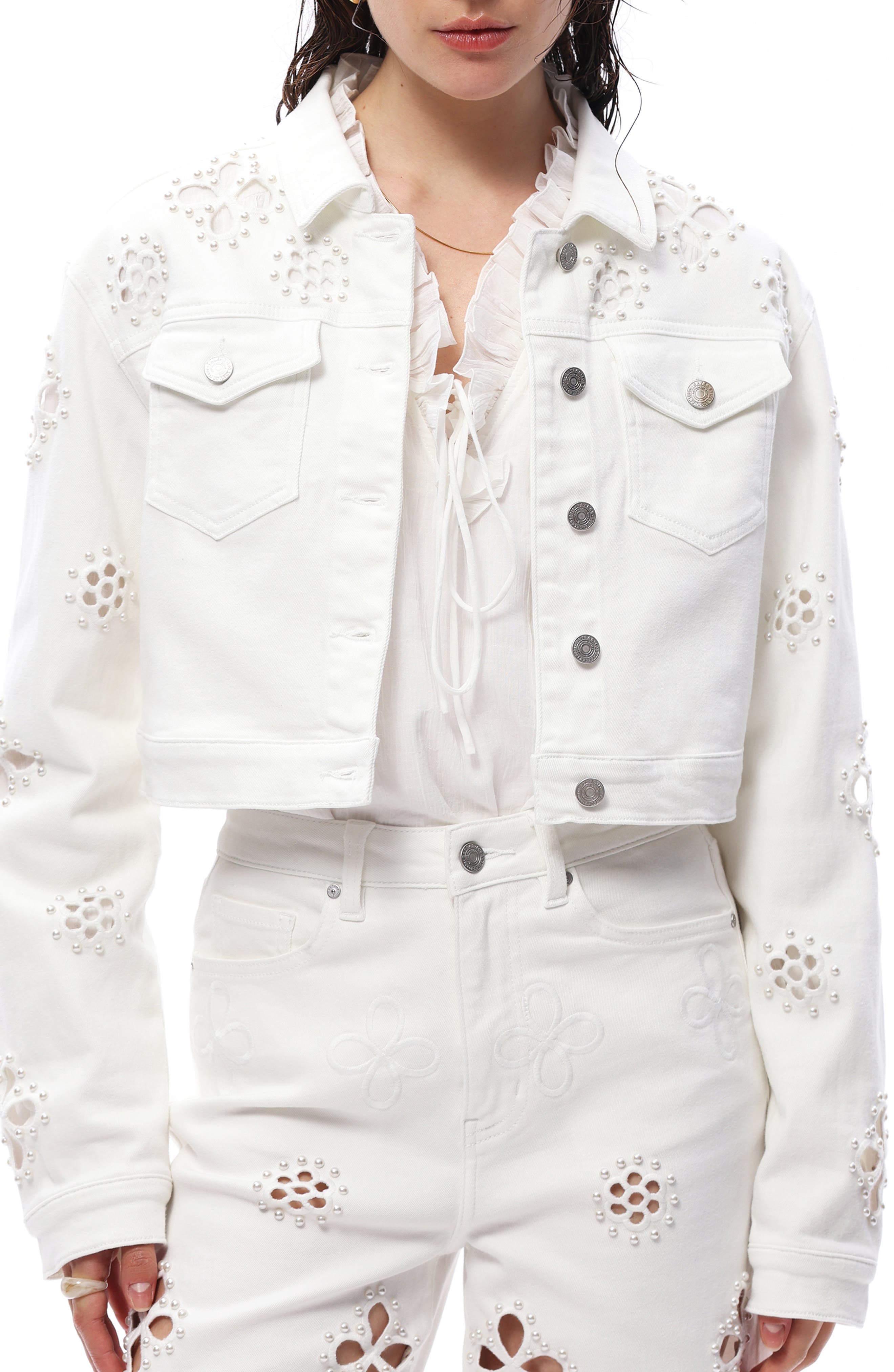 Crop Denim Trucker Jacket - image 1