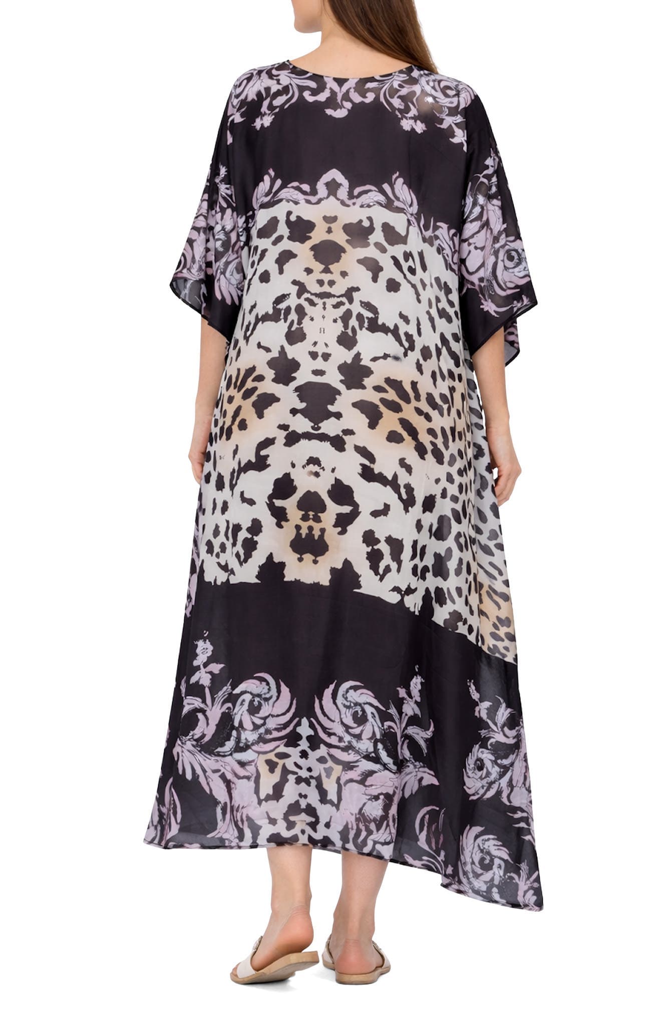 Animal Print V-Neck Maxi Caftan - image 2
