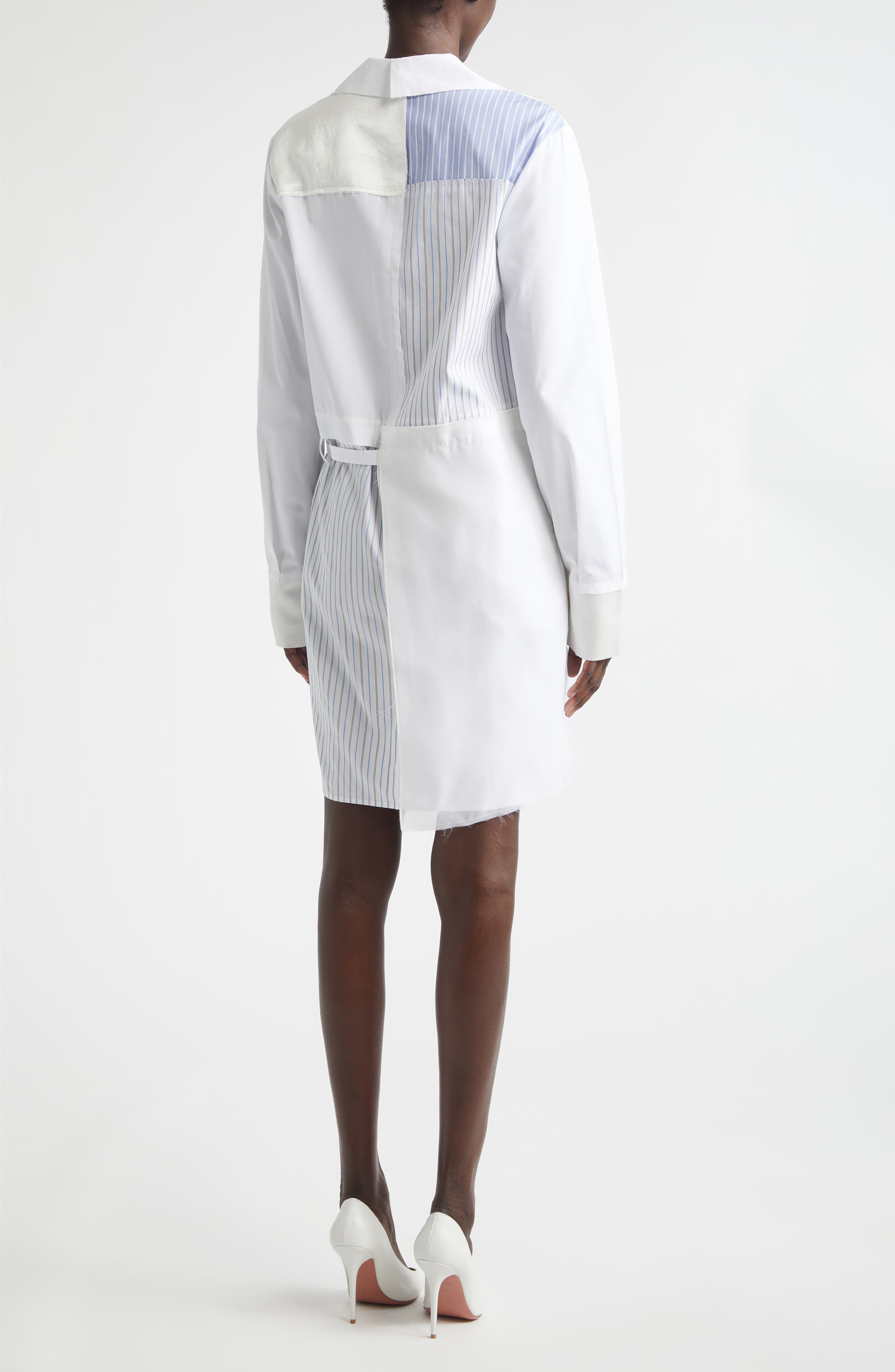 Collage Mixed Media Long Sleeve Shirtdress - image 2
