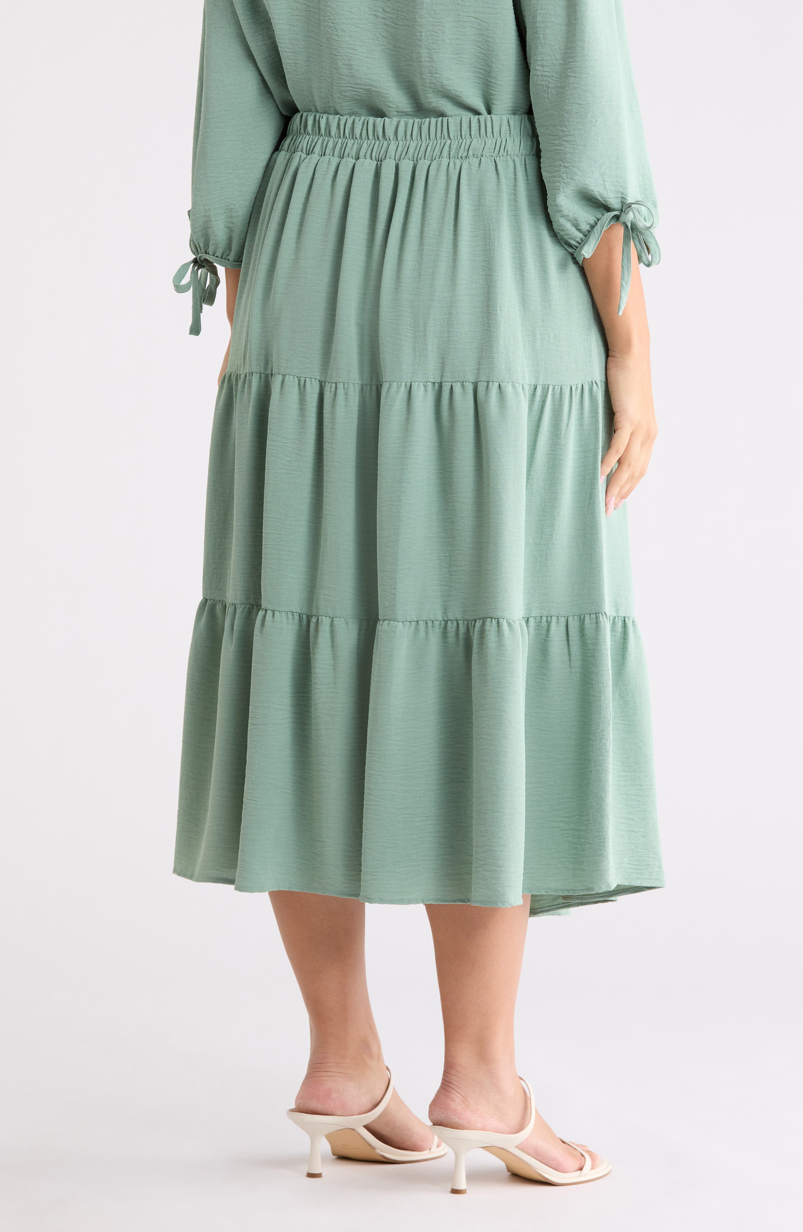 Tiered Pull-On Midi Skirt - image 4