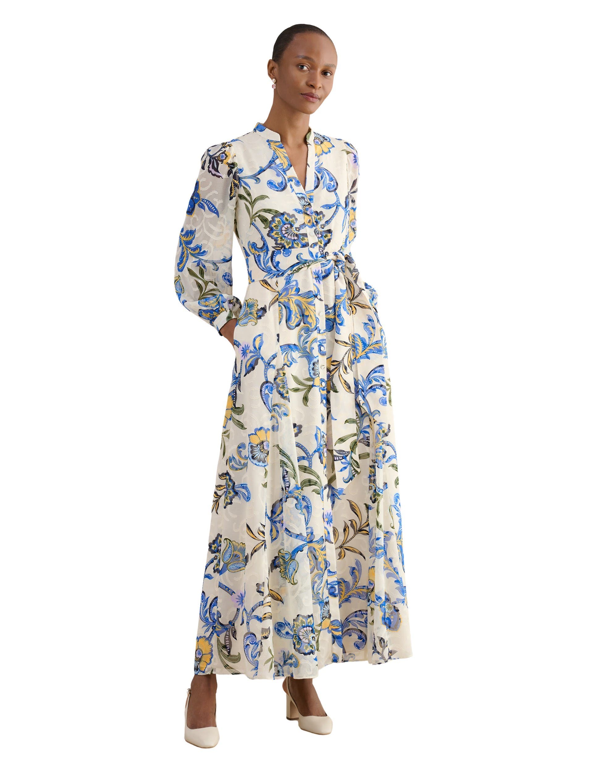 Shanice Belted Maxi Shirt Dress - image 1