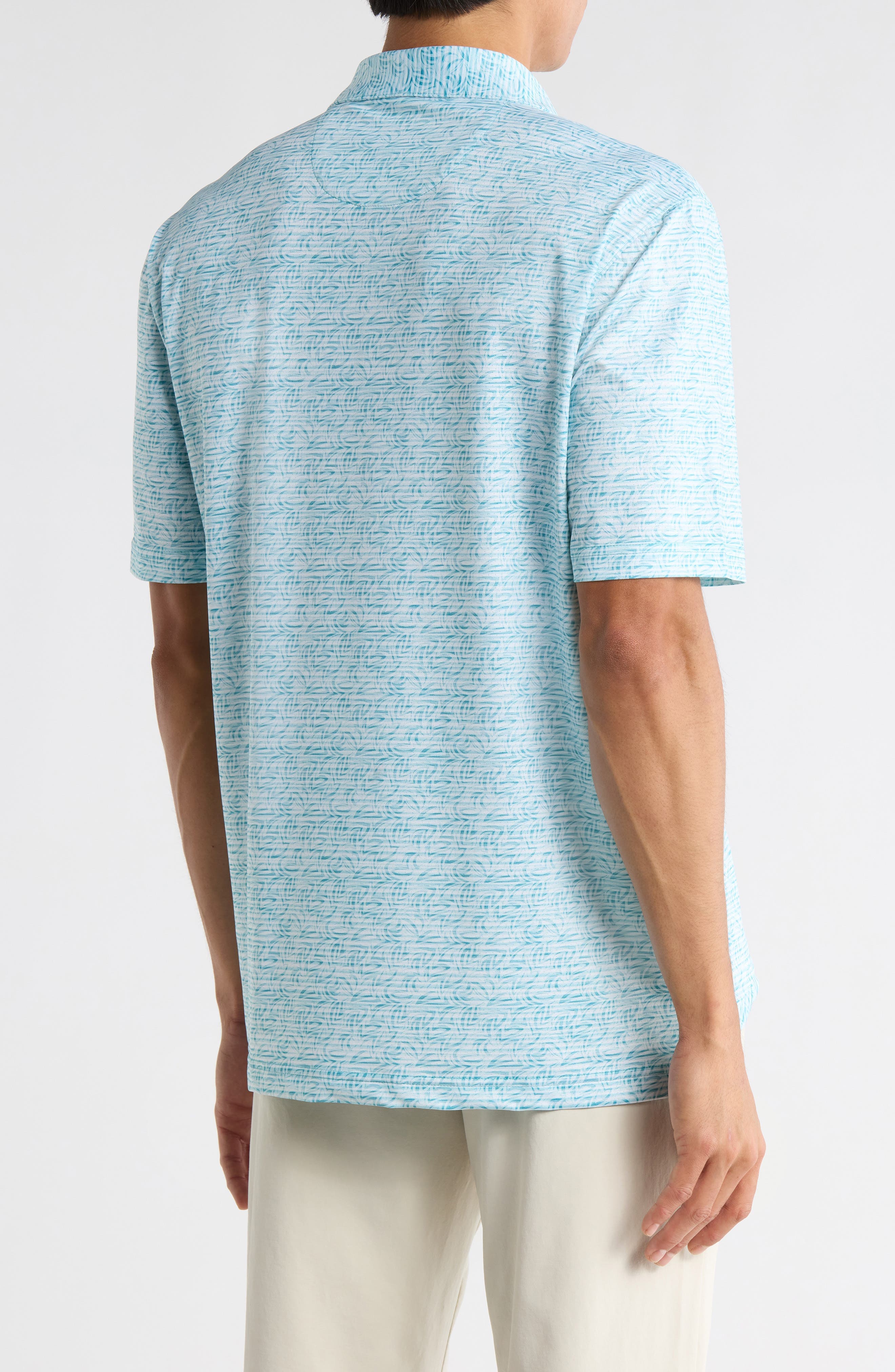 Print Knit Golf Polo - image 2