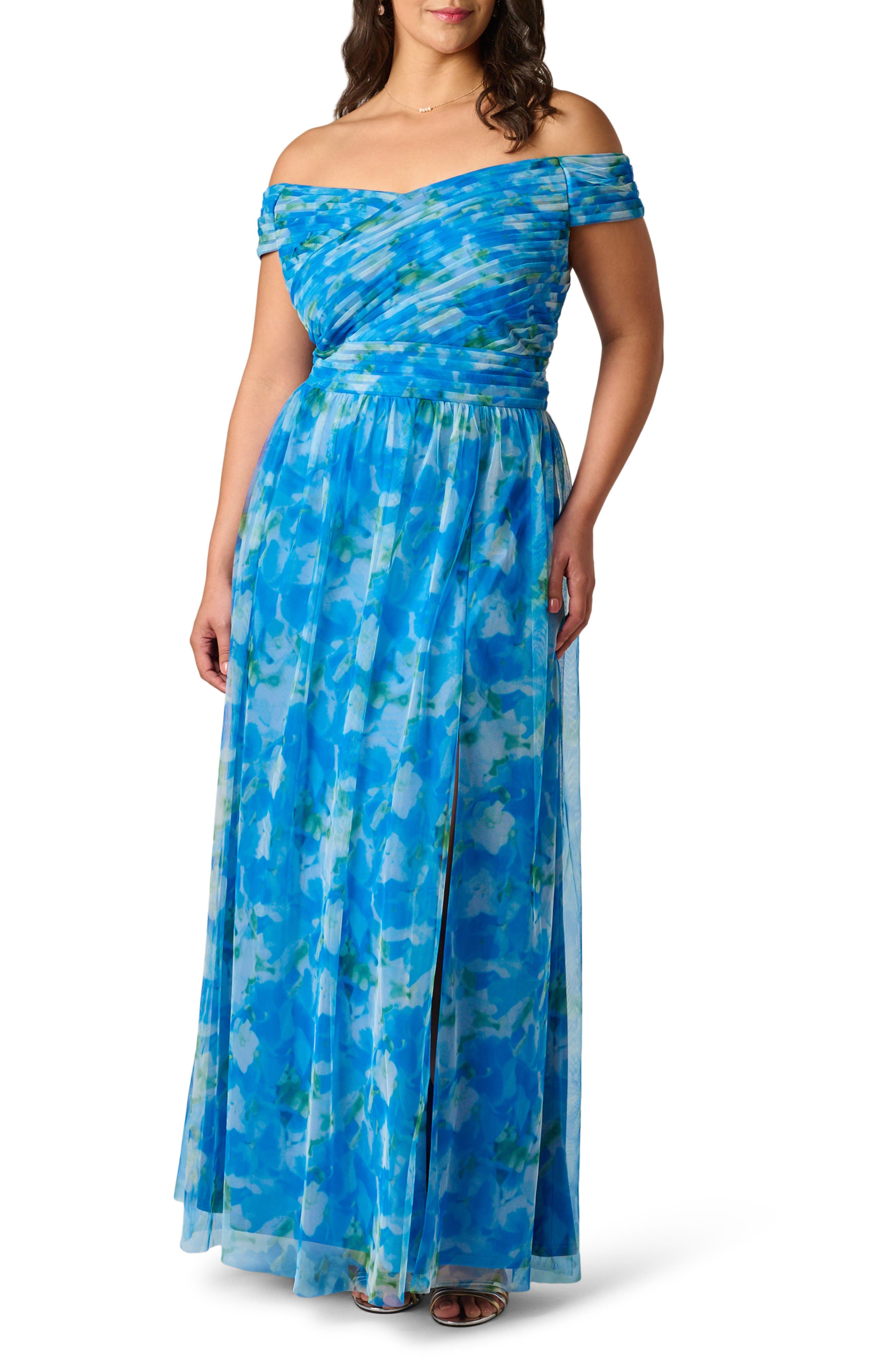 Sweetpea Off the Shoulder Tulle Gown - image 1