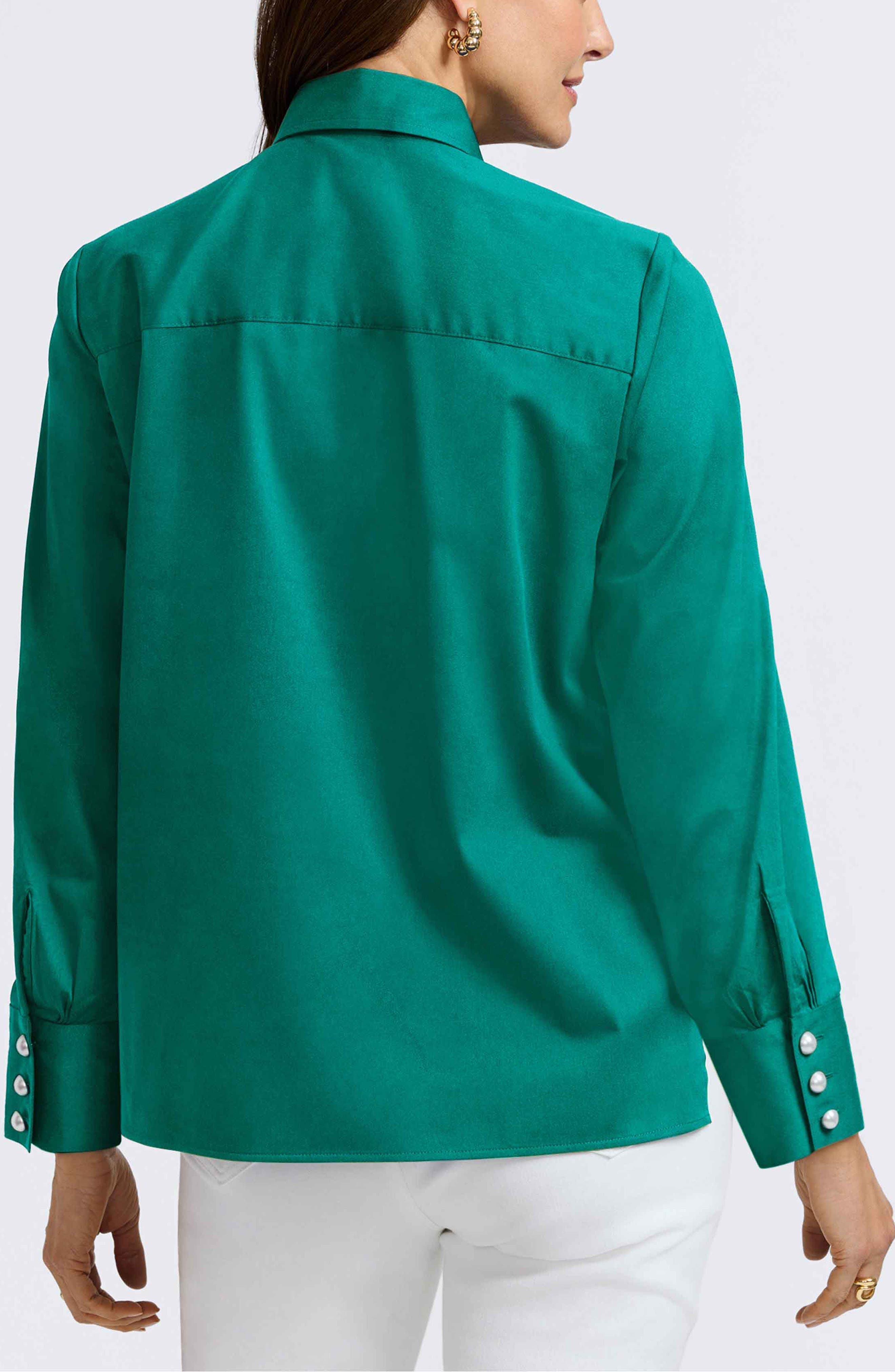 Matte Sateen Button-Up Shirt - image 2