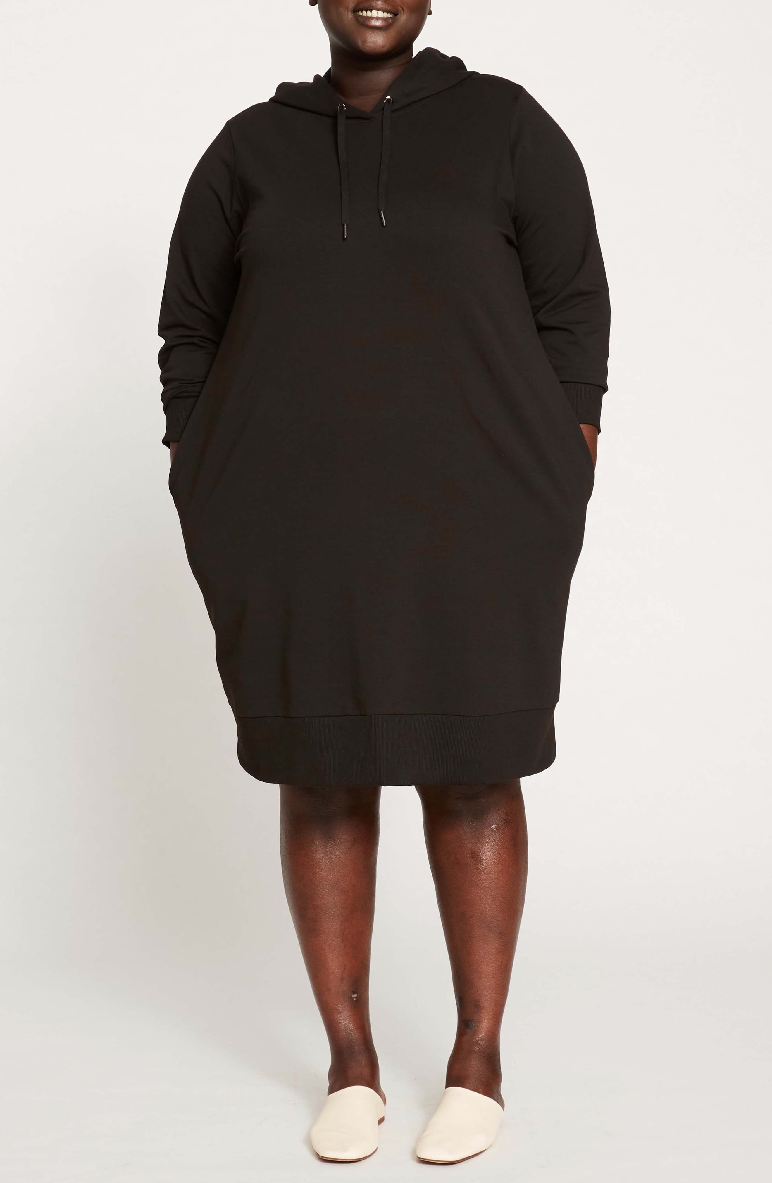 Bree Long Sleeve Hooded Sweatshirt Dress - image 1
