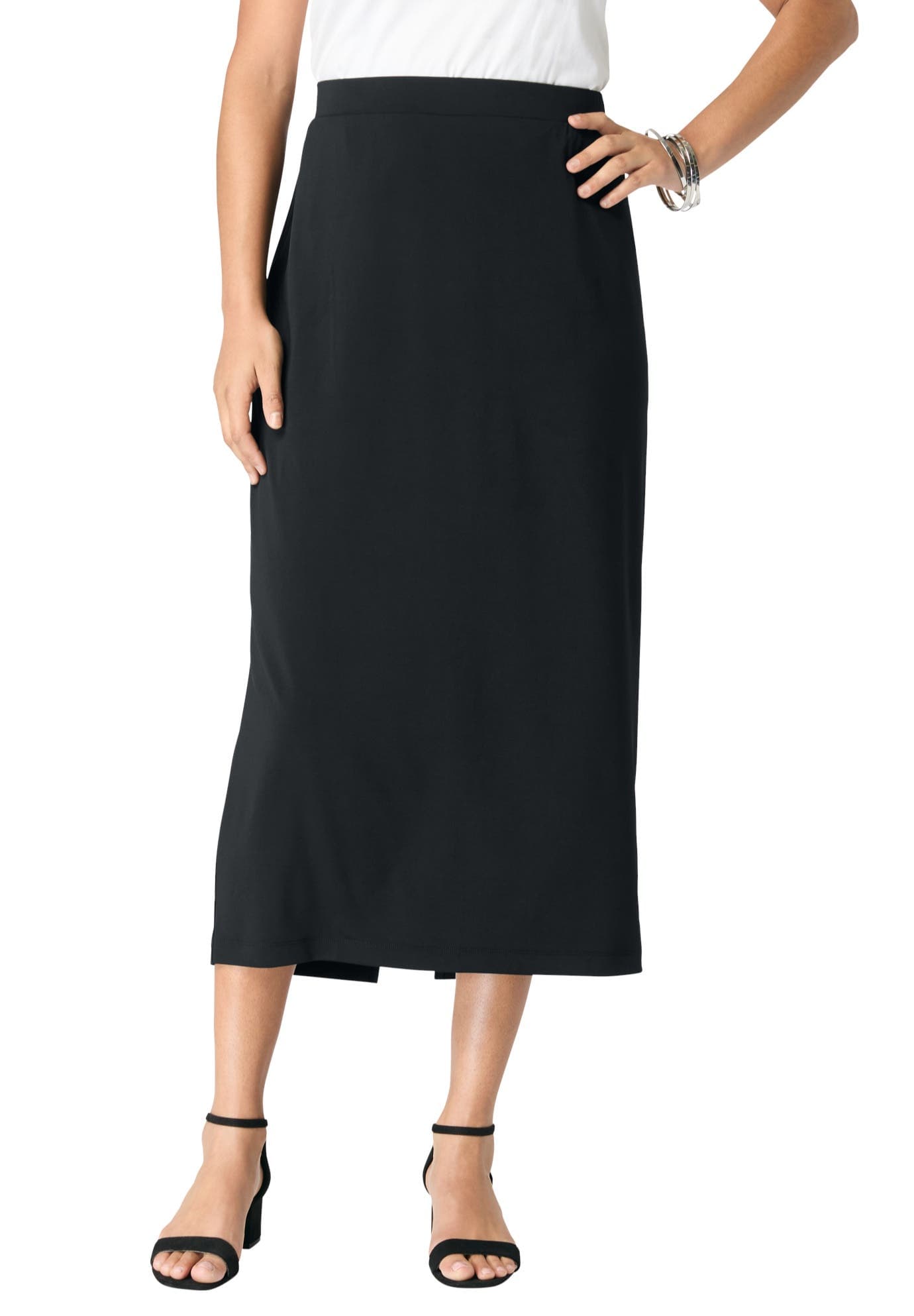 Ultrasmooth Fabric Midi Skirt - image 1