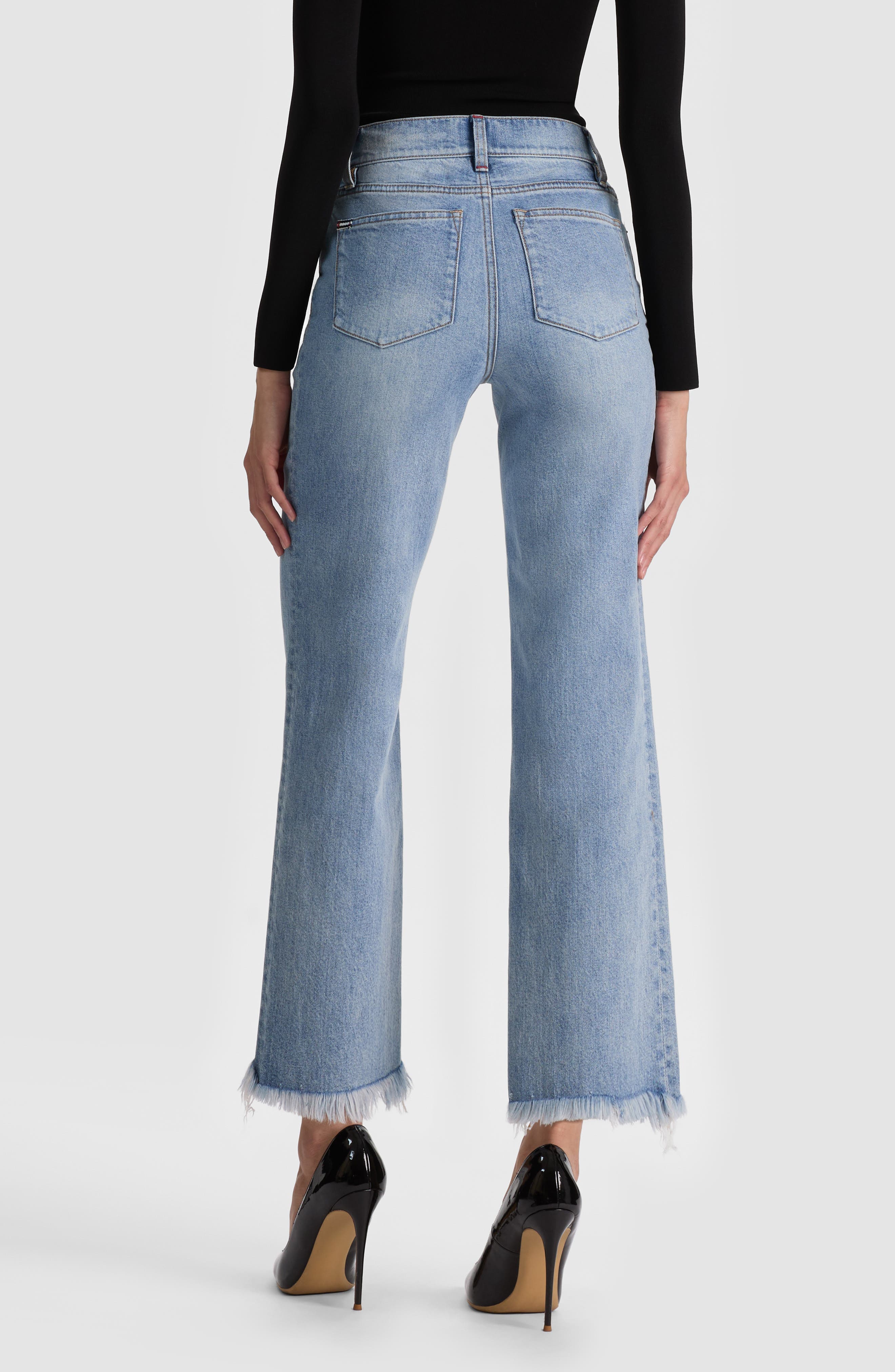 Fierce Raw Hem Slim Straight Leg Jeans - image 2