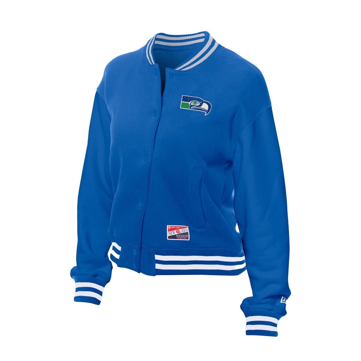 Women's New Era  Royal Seattle Seahawks Throwback Fleece Full-Snap Jacket - image 2