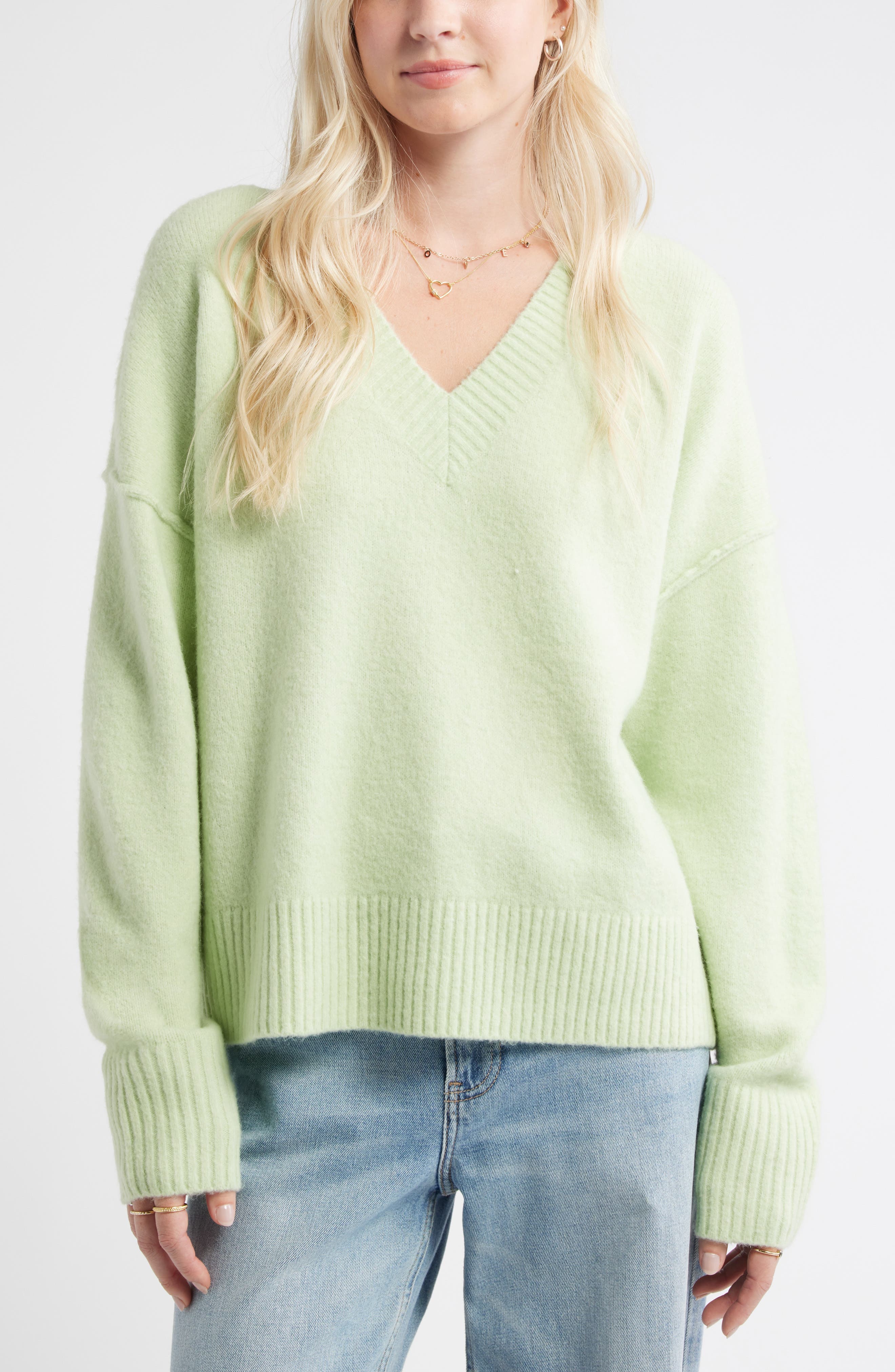 Oversize Cozy V-Neck Sweater - image 3
