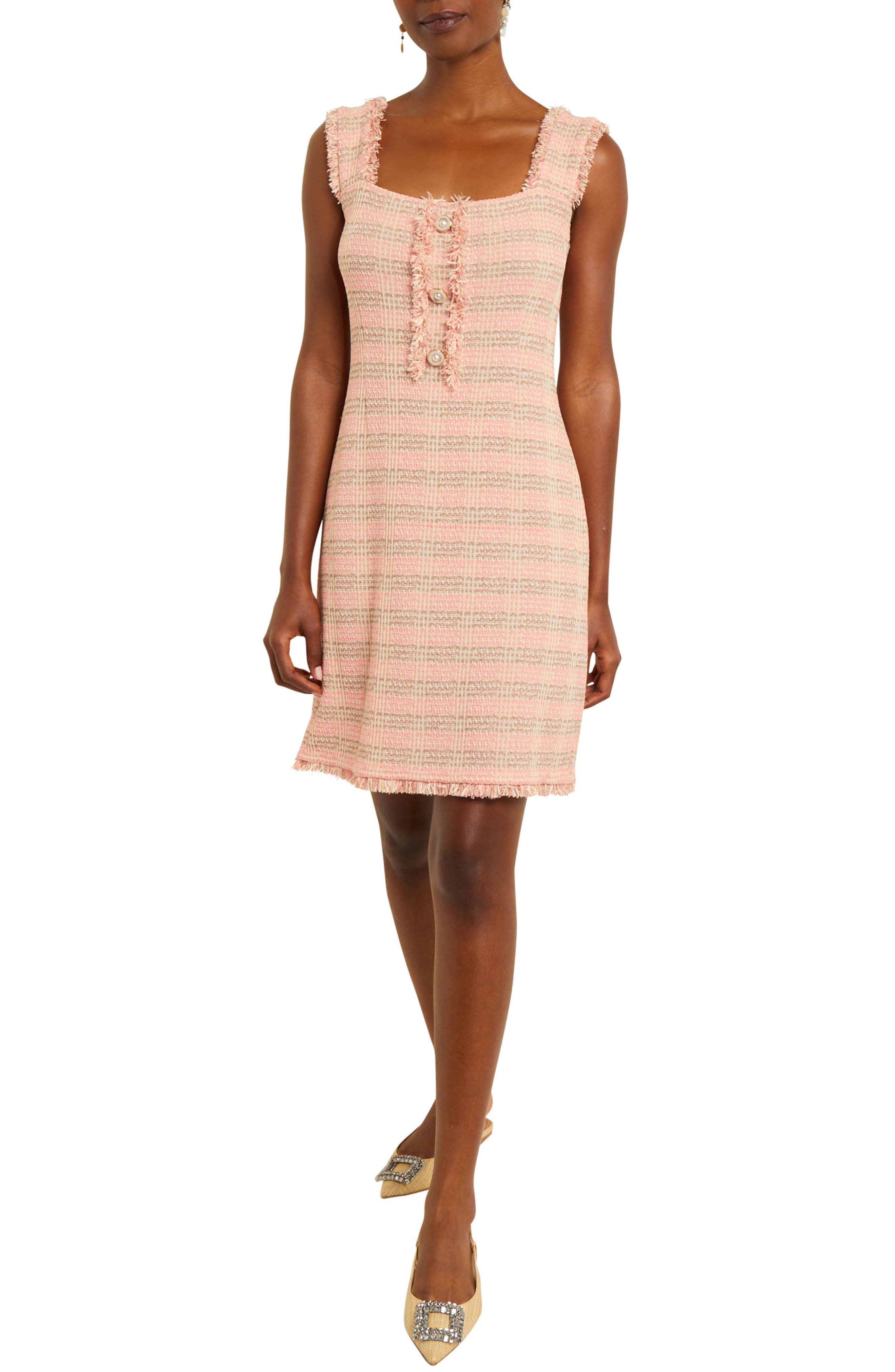 Fringed Sleeveless A-Line Dress - image 1