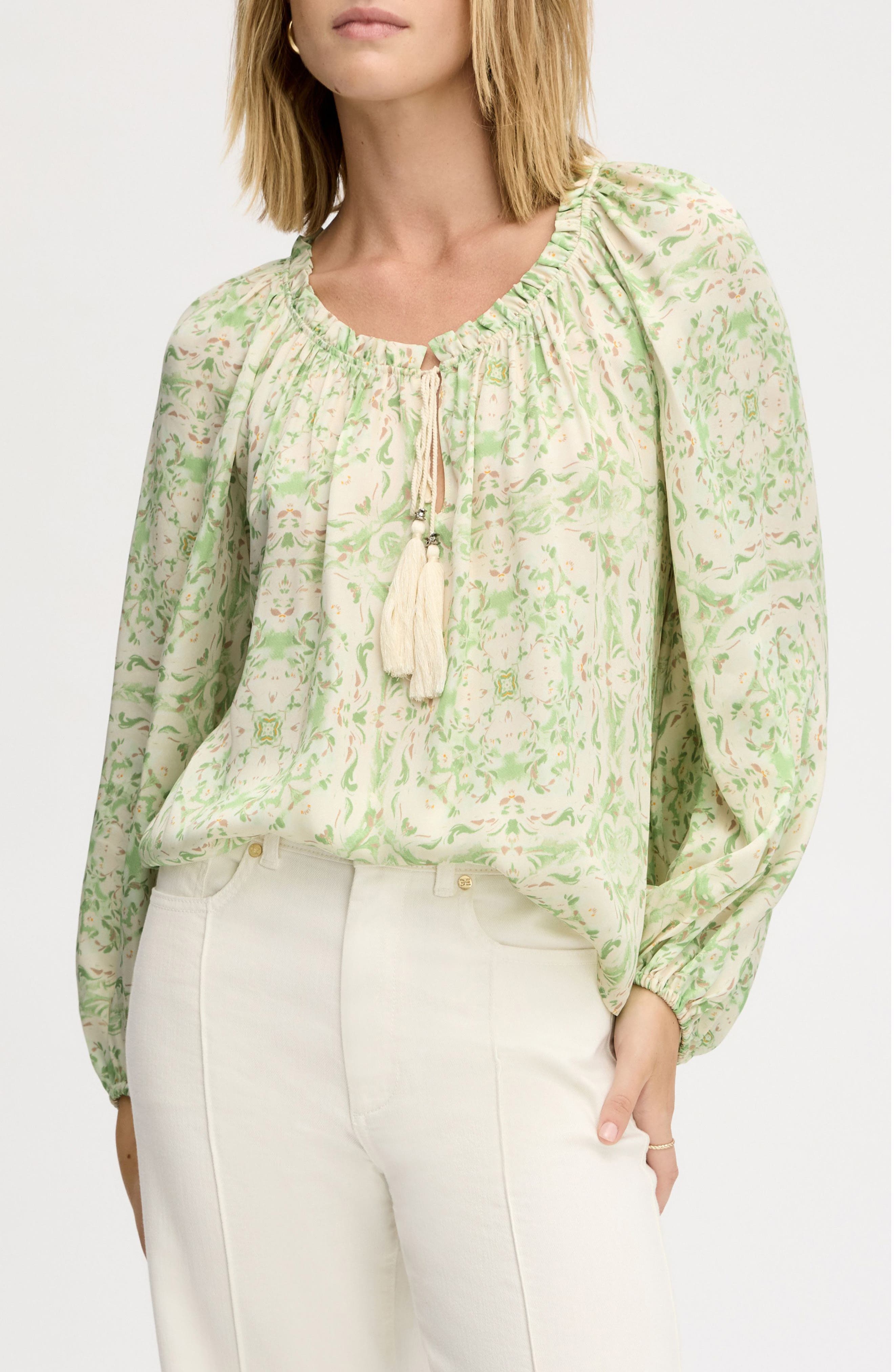 Gathered Boho Woven Shirt - image 1