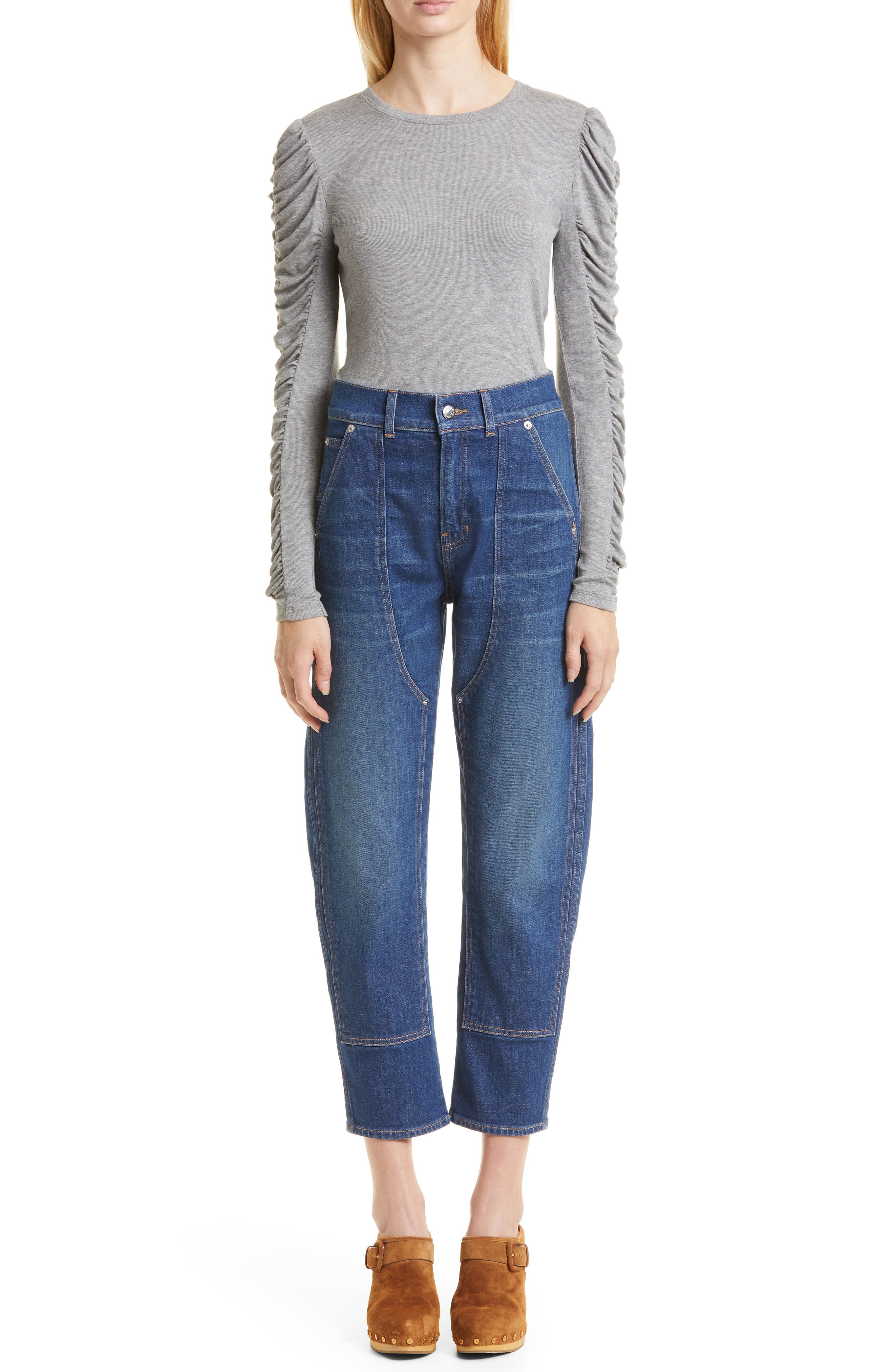 Charlie Chaps High Waist Ankle Barrel Jeans - image 2