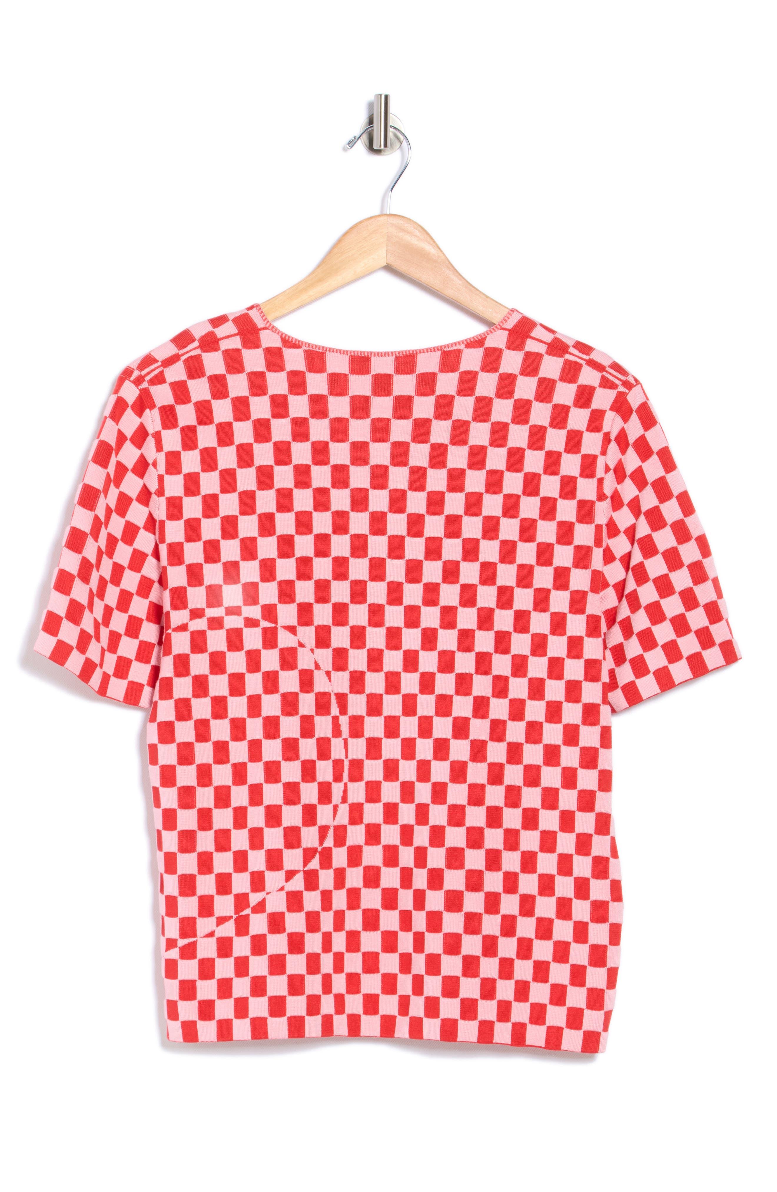 Checkerboard Knit Top - image 2