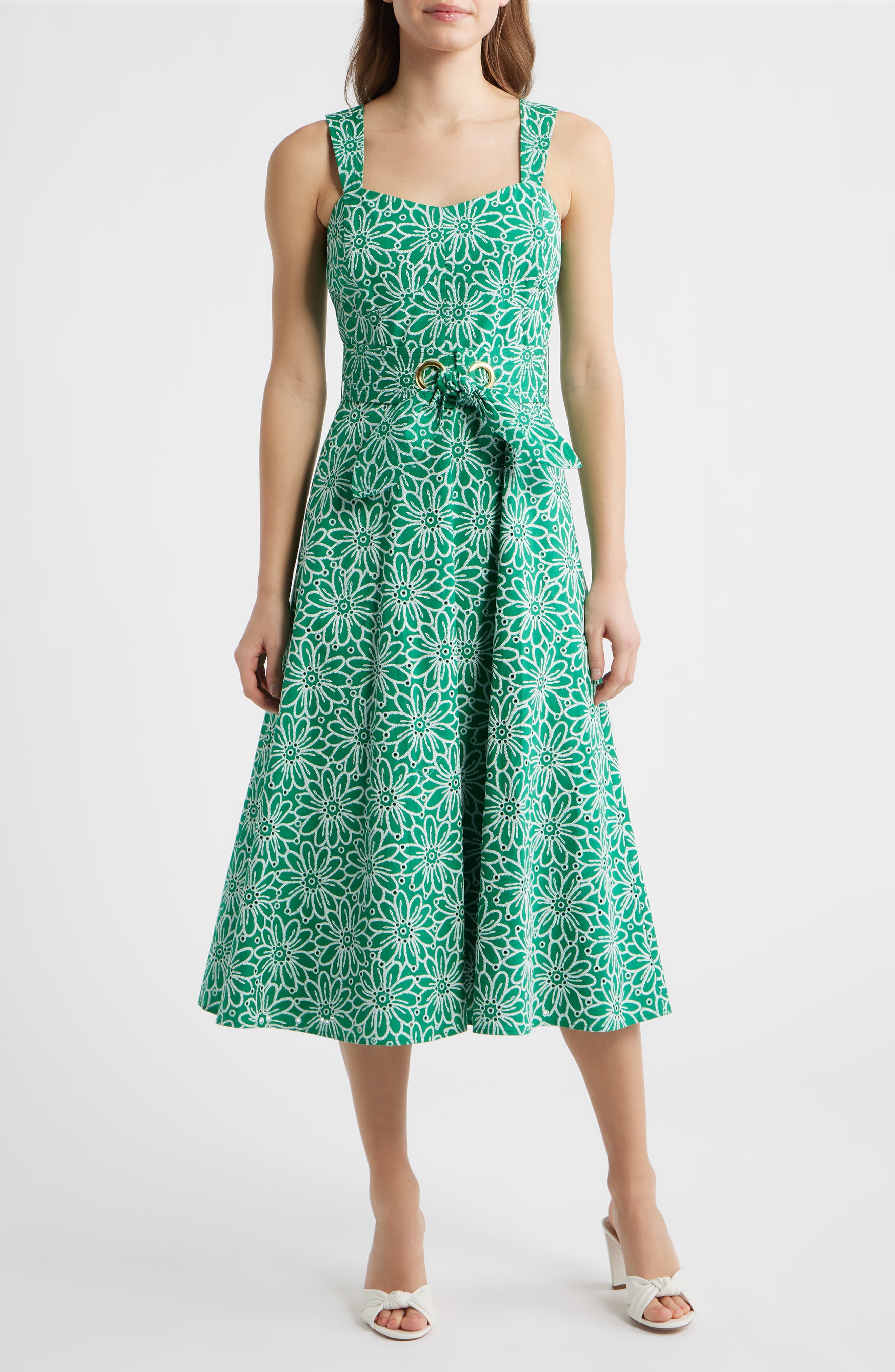 Floral Print Midi Dress - image 1