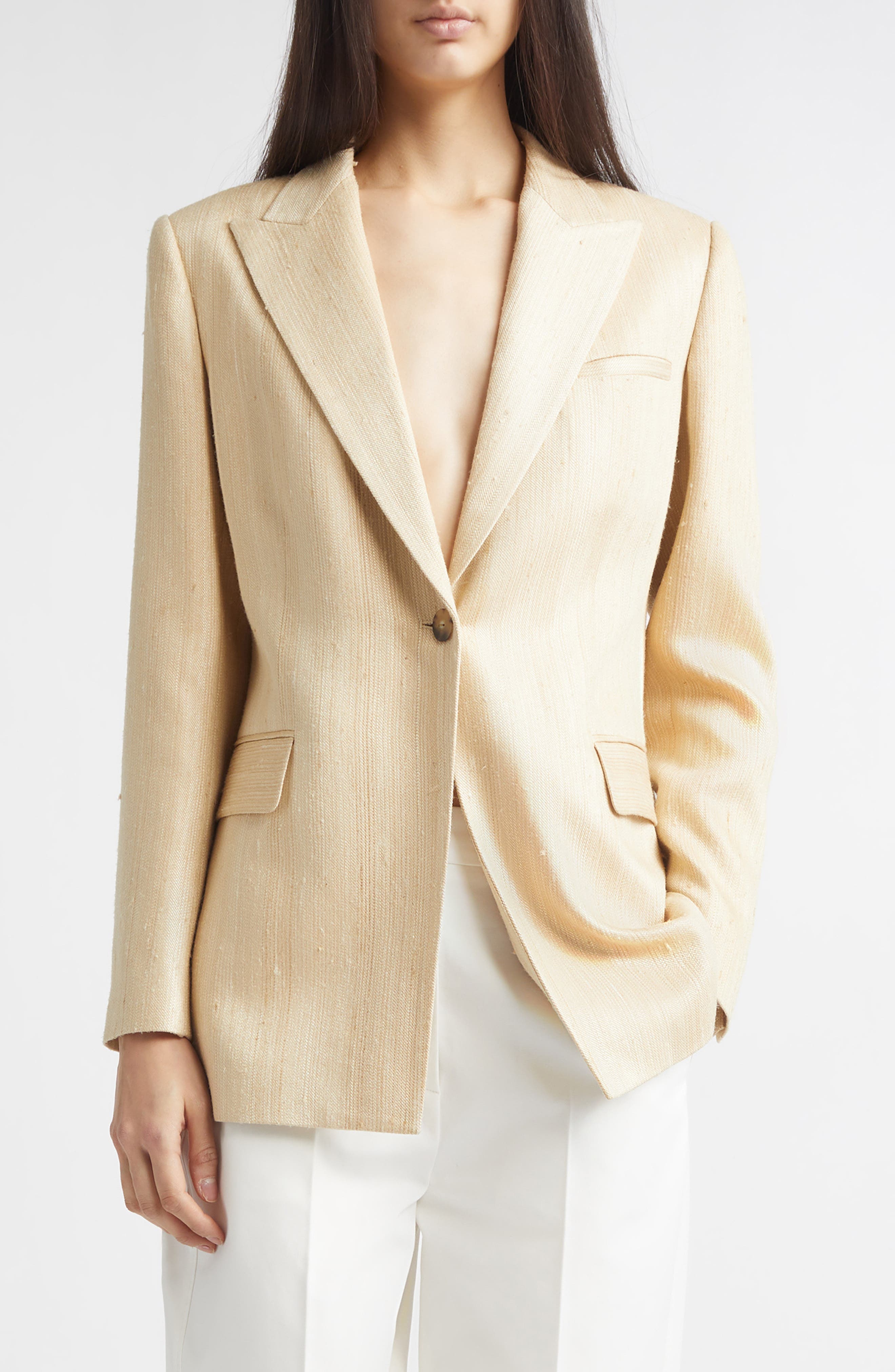 Bow Silk Blend Jacket - image 1