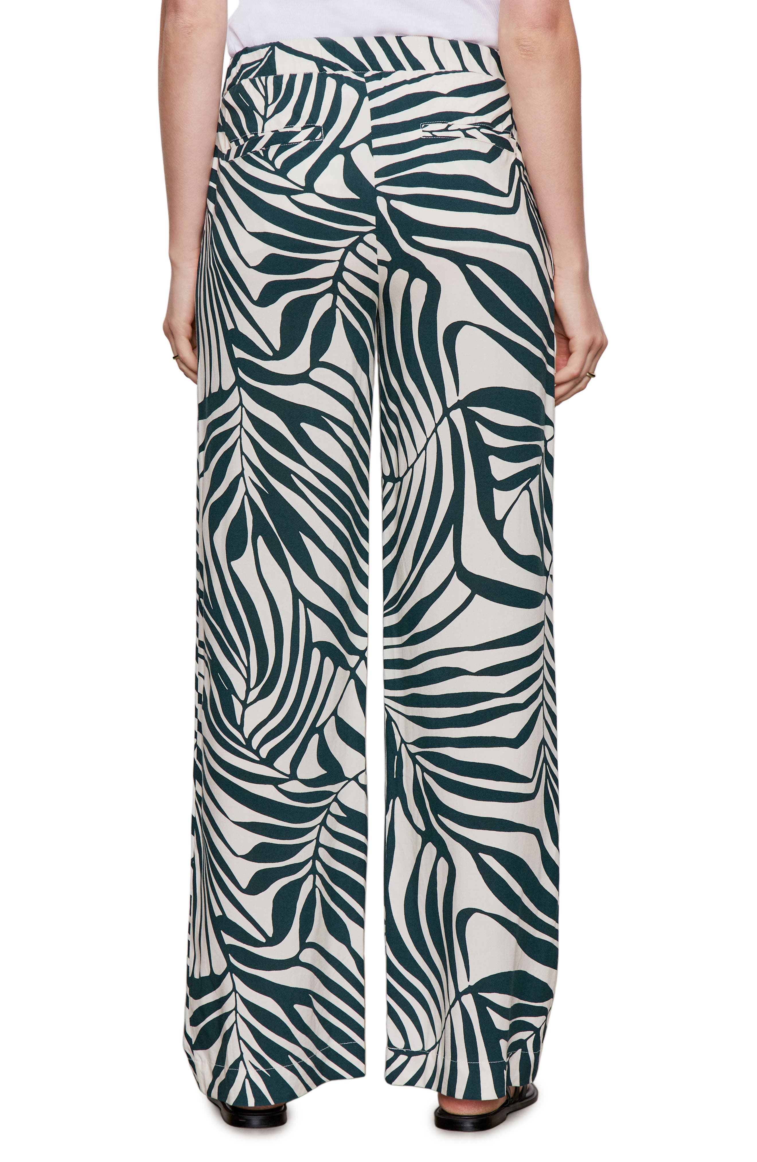 Print Wide Leg Pants - image 2
