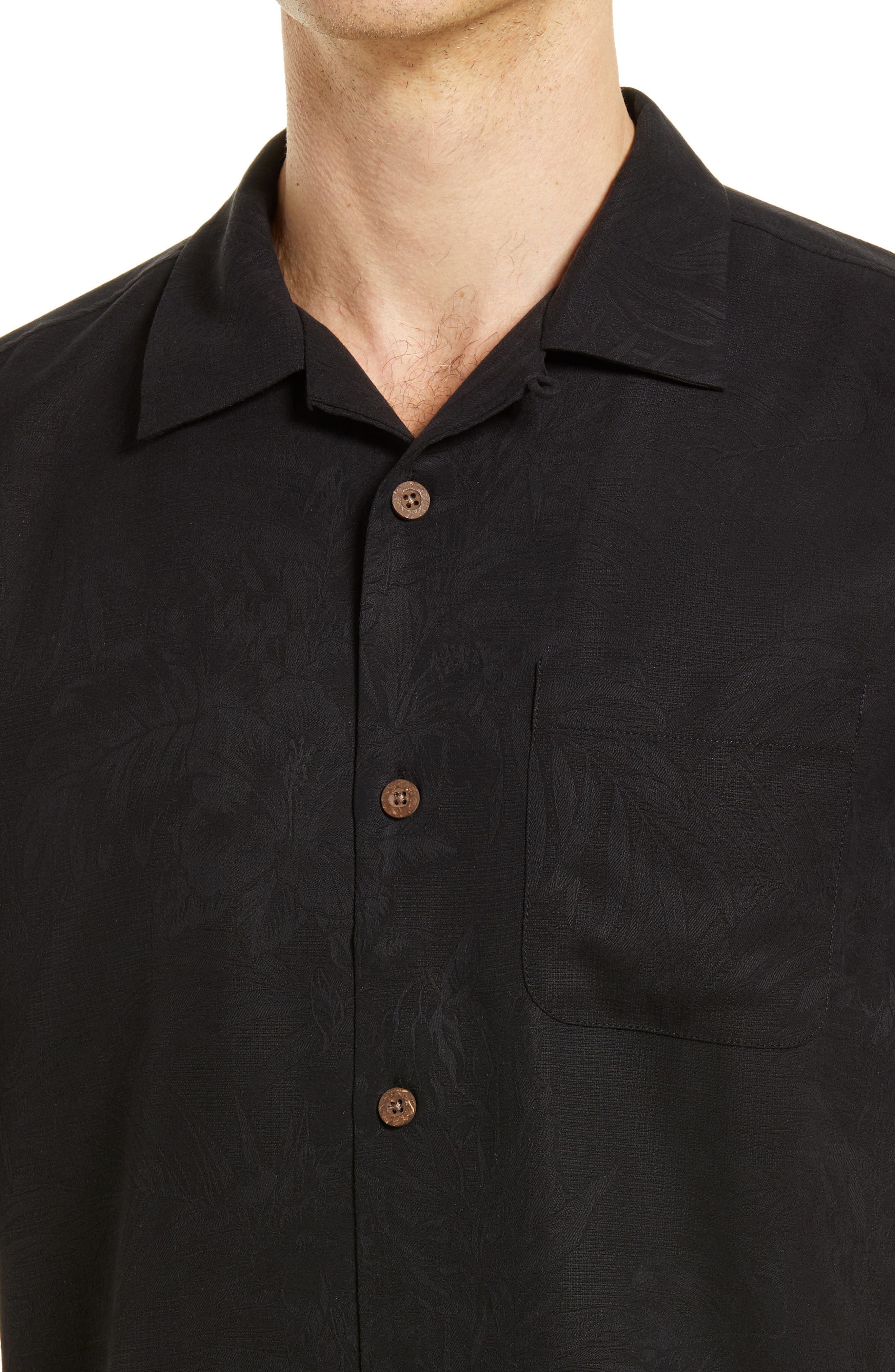 Tropic Isle Short Sleeve Button-Up Silk Camp Shirt - image 2