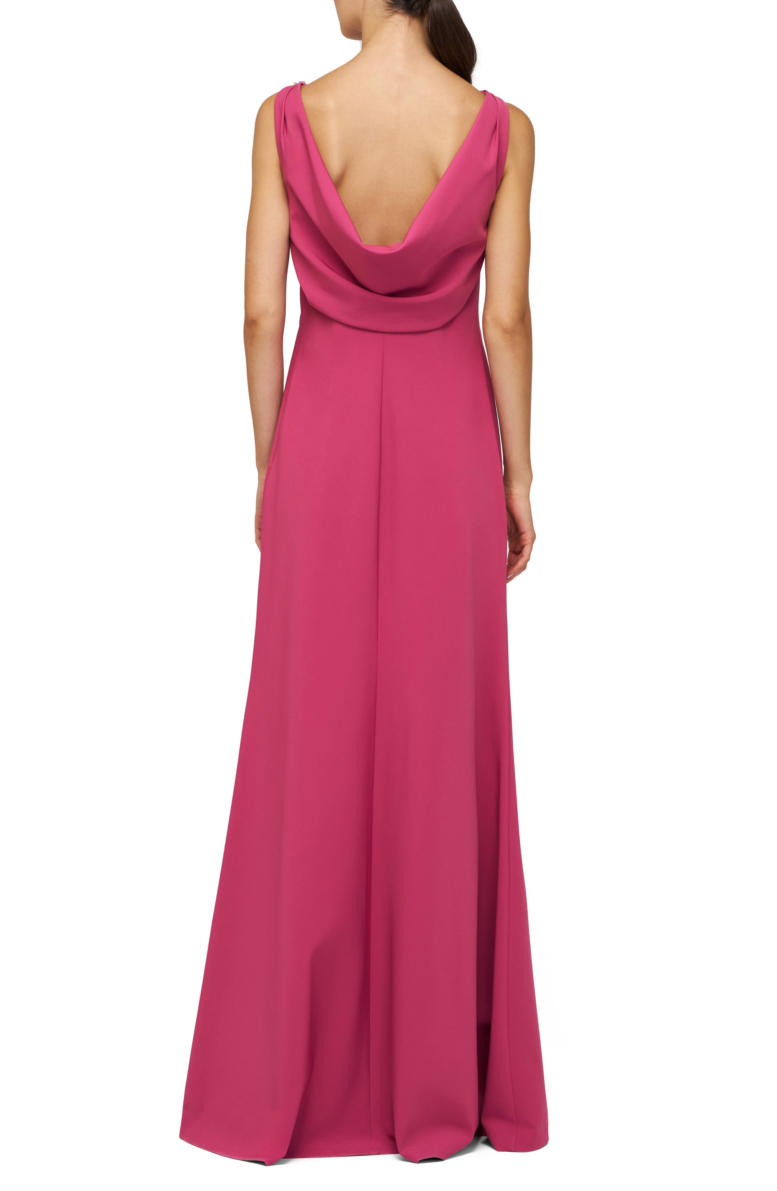 Pippa Embellished Cowl Back Trumpet Gown - image 2