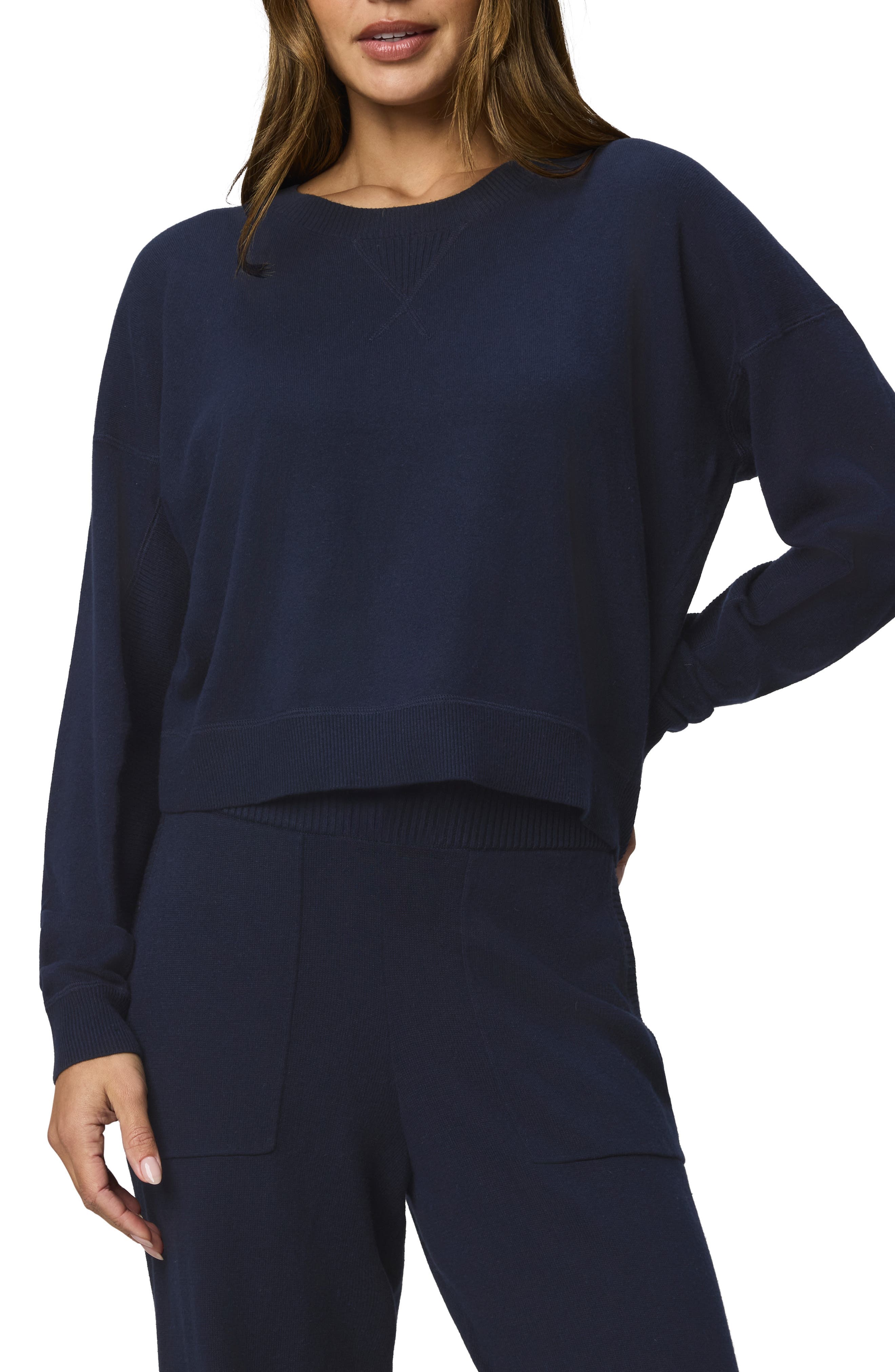 Phoebe Crewneck Cotton Blend Sweater