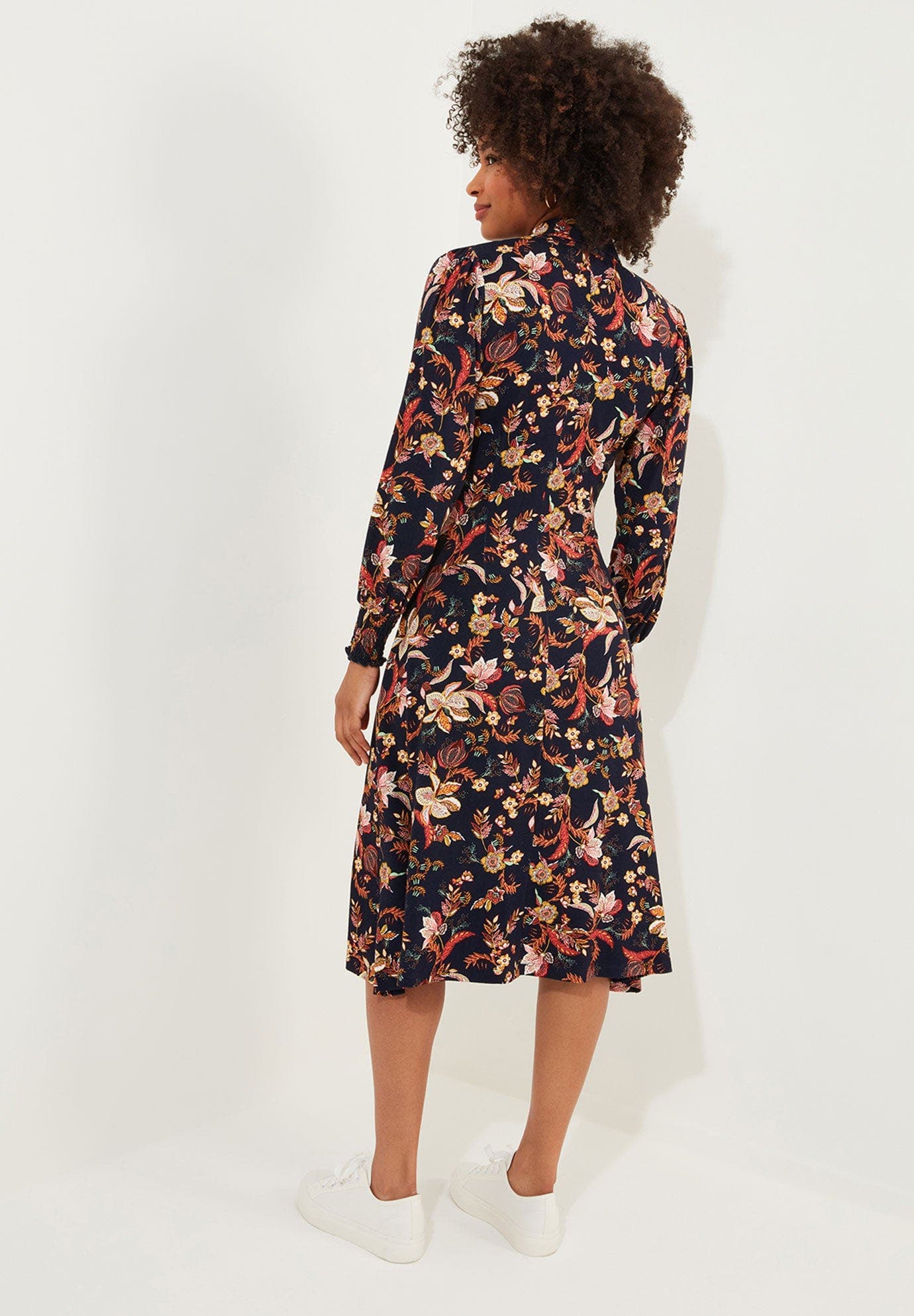 Stretch Knit Knot Front Midi Dress - image 2