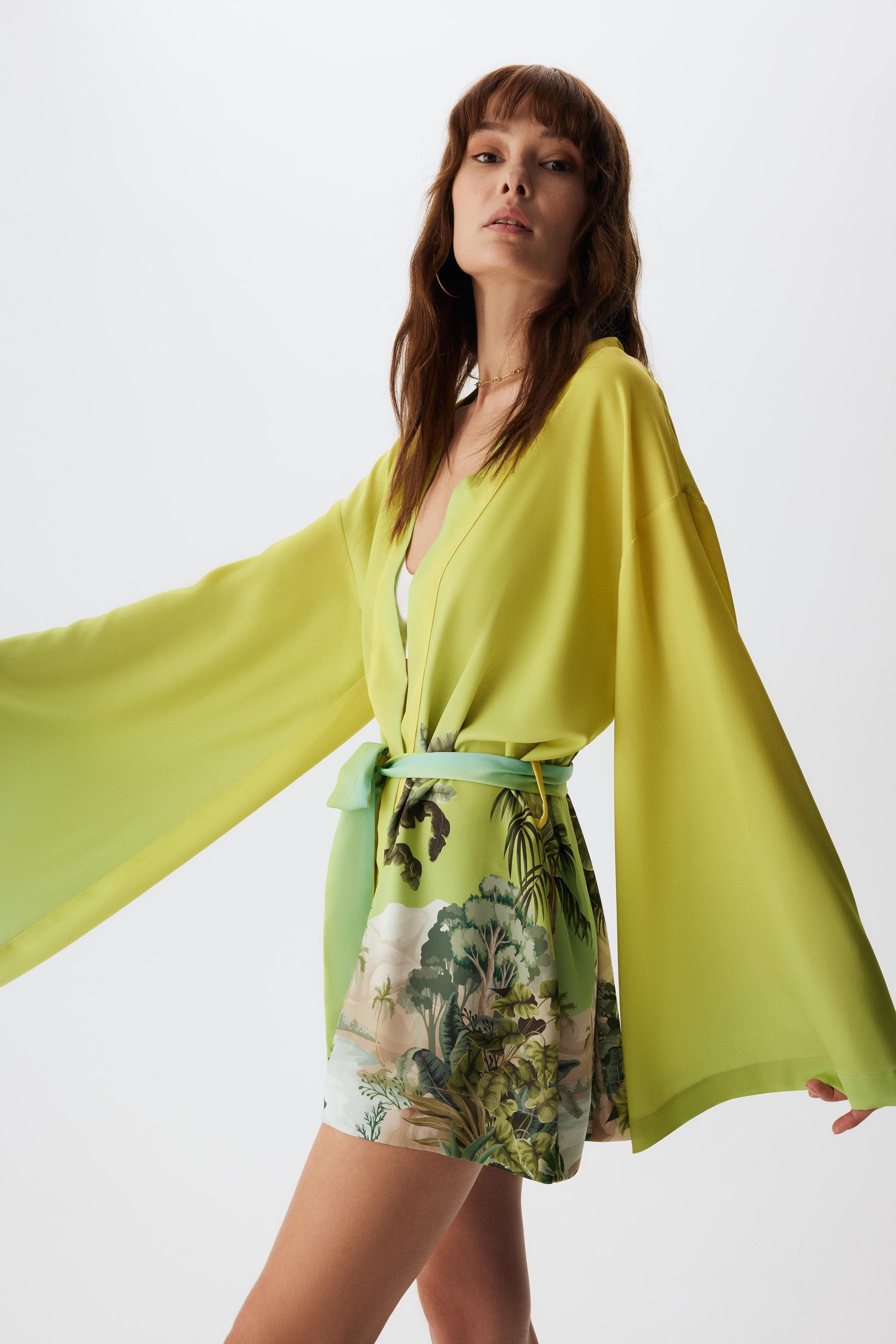 Botanica Long Sleeve Short Caftan - image 2