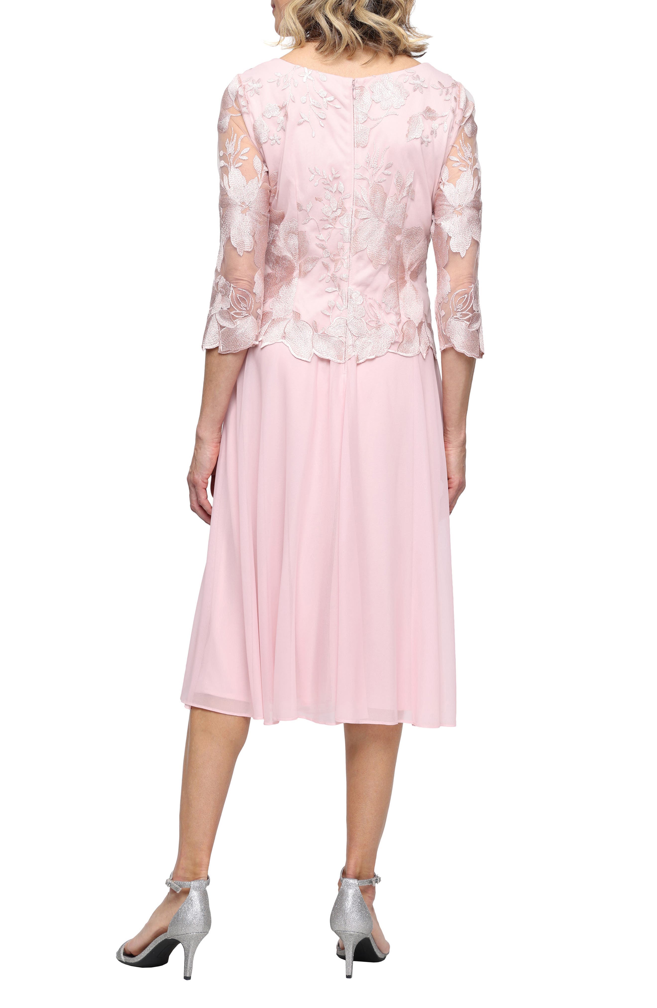 Embroidered Mock Two-Piece Dress - image 2