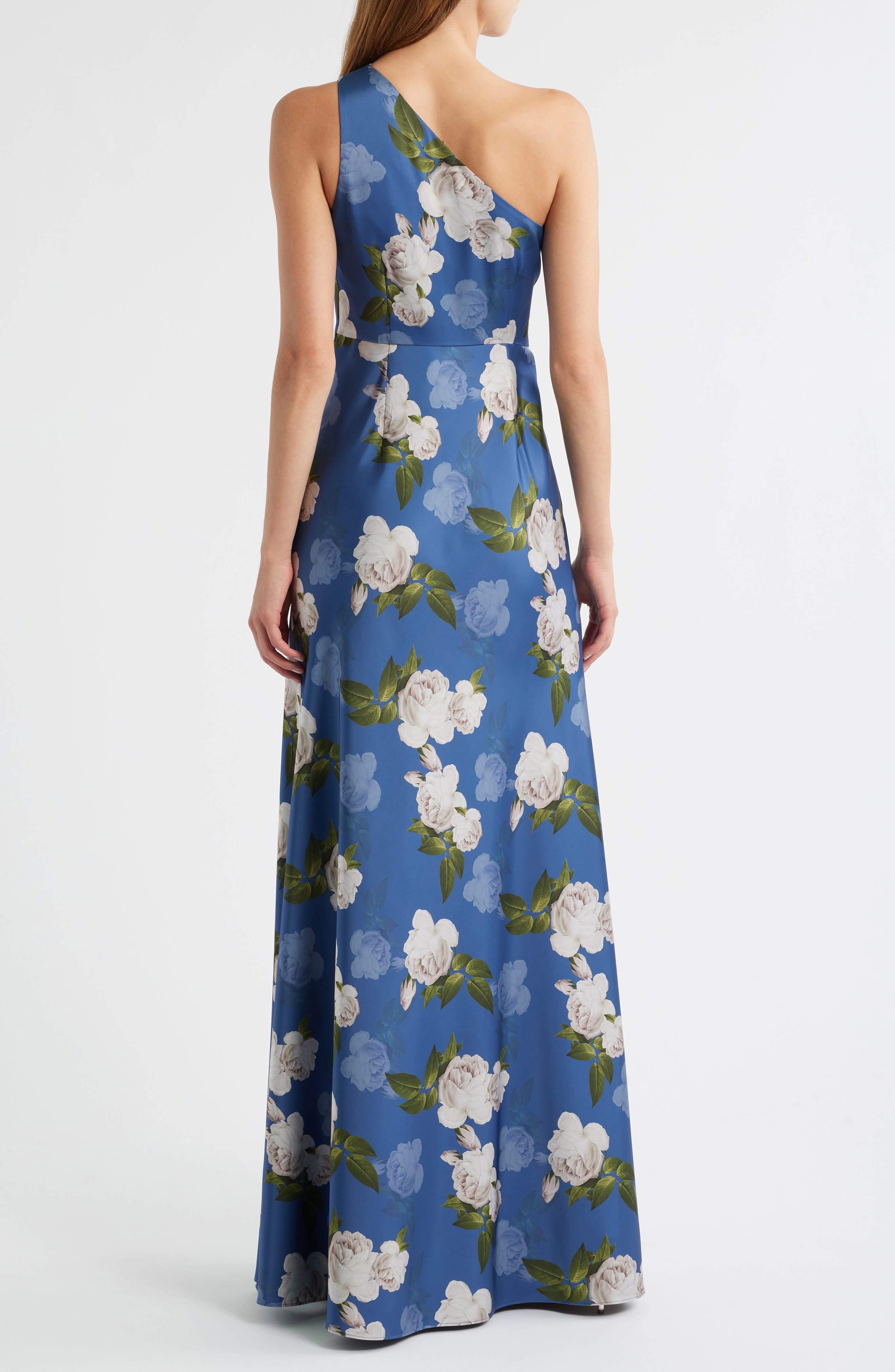 Delphine Floral Print One-Shoulder Gown - image 2