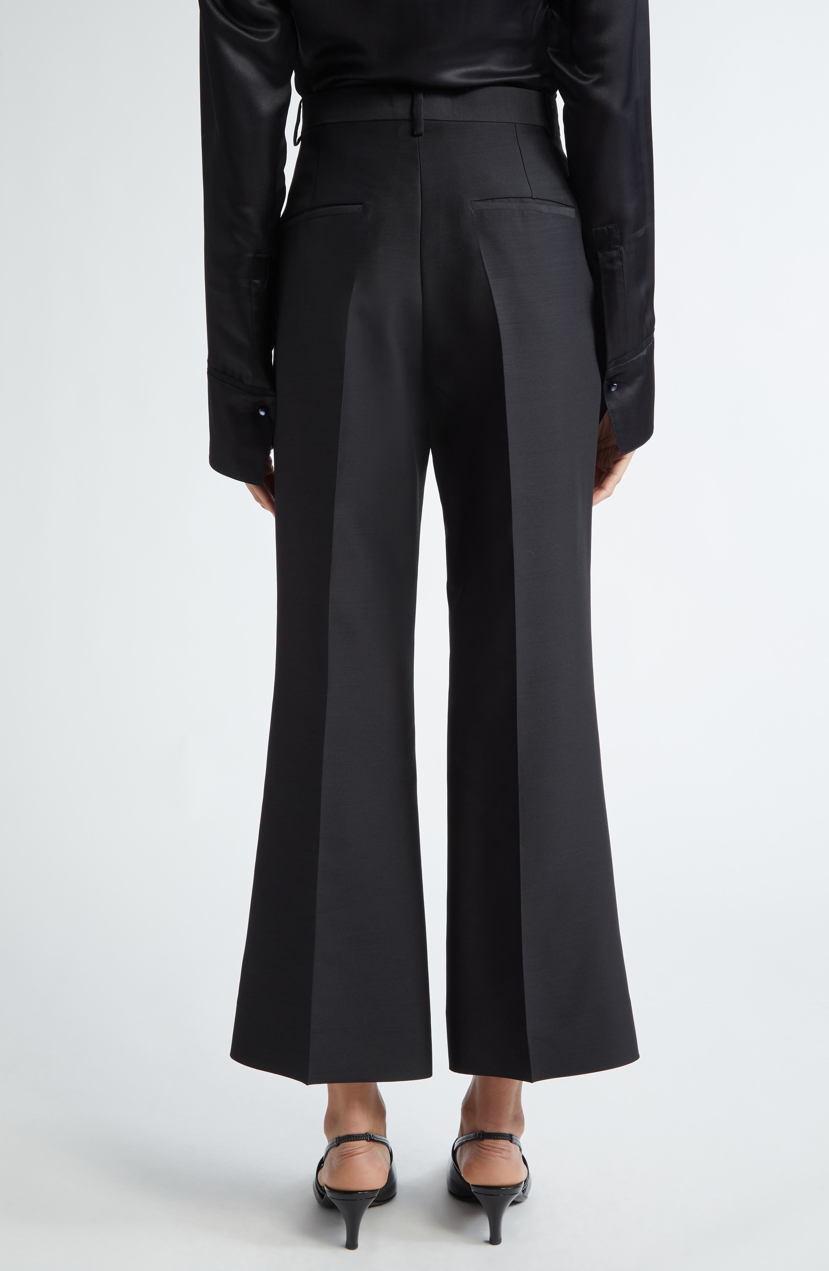 Credo Frill Organic Wool Flare Trousers - image 2