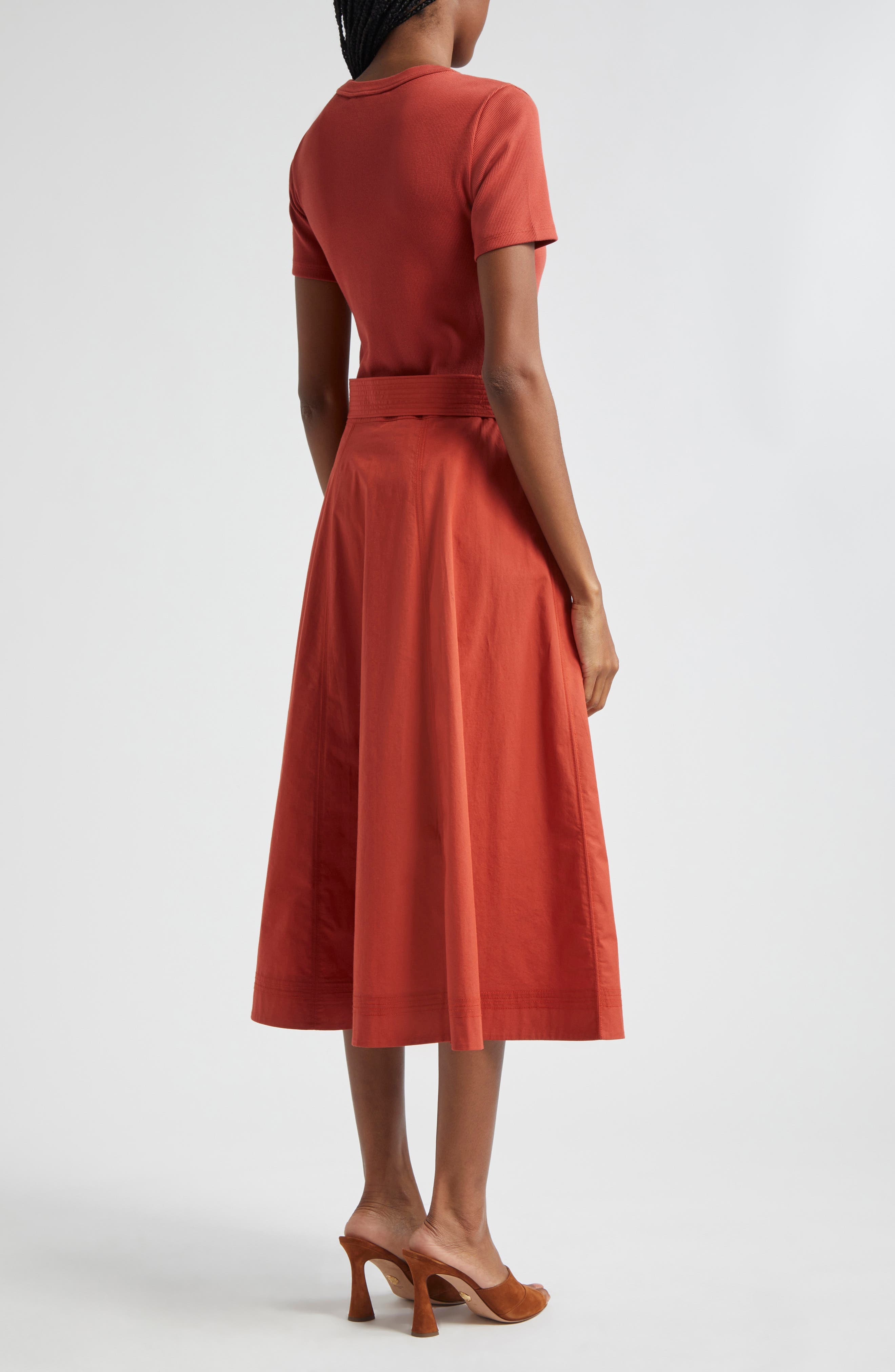 Facia Mixed Media Stretch Cotton Dress - image 2