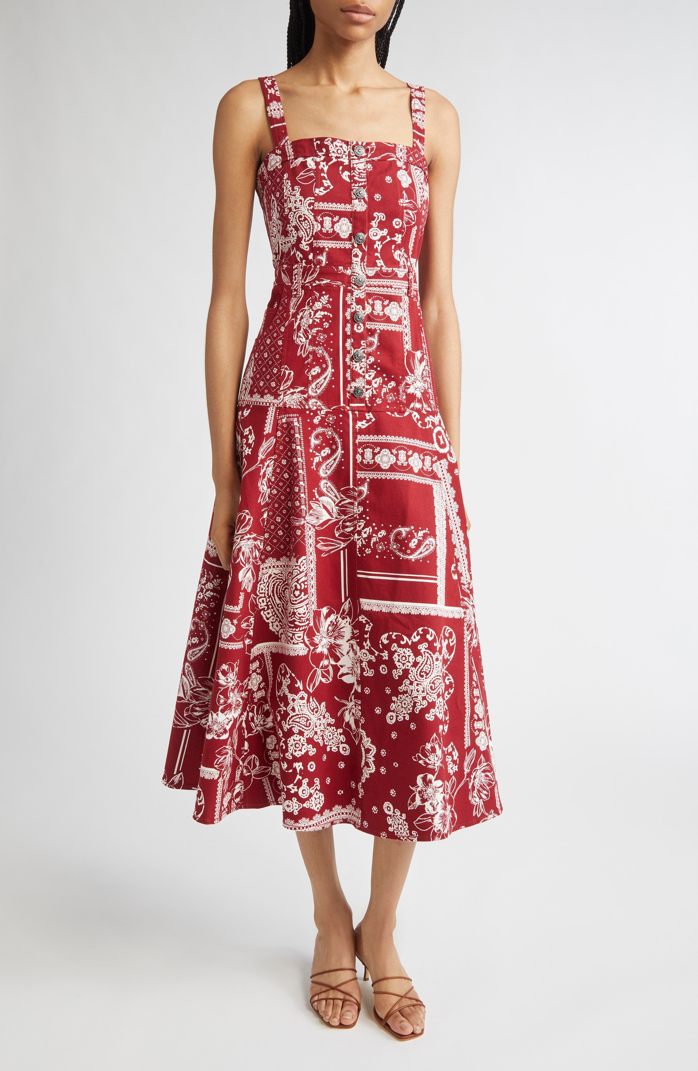 Bandana Print A-Line Dress - image 1