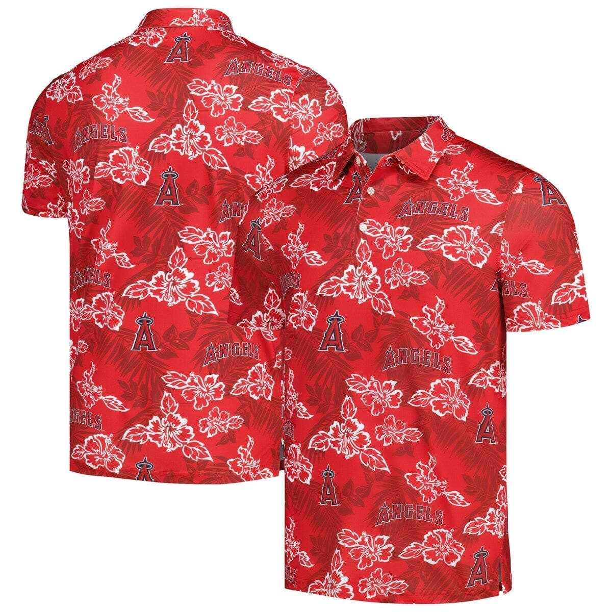 Men's Reyn Spooner Red Los Angeles Angels Performance Polo - image 1